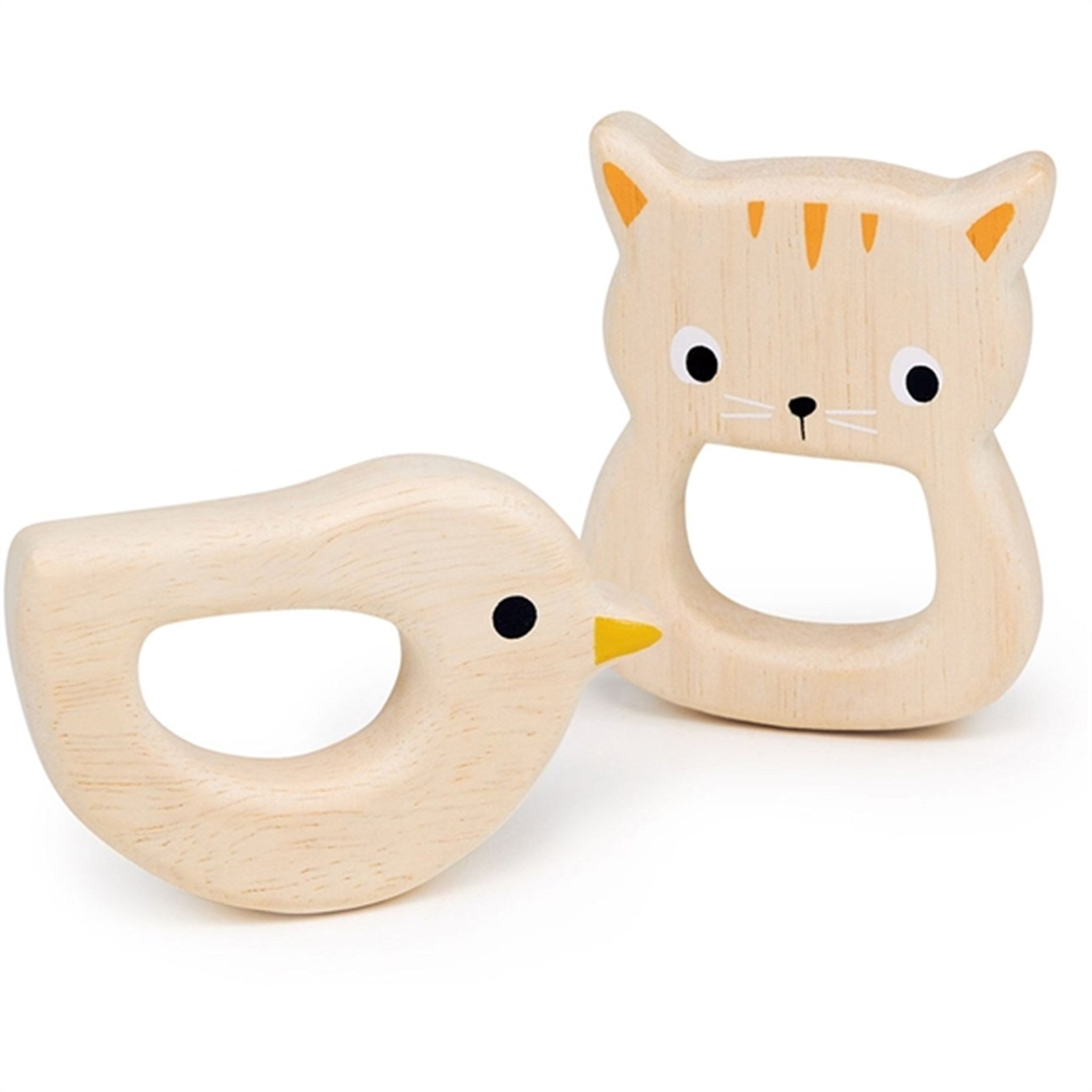 Mentari Wooden Teething Toys - Bird And Cat