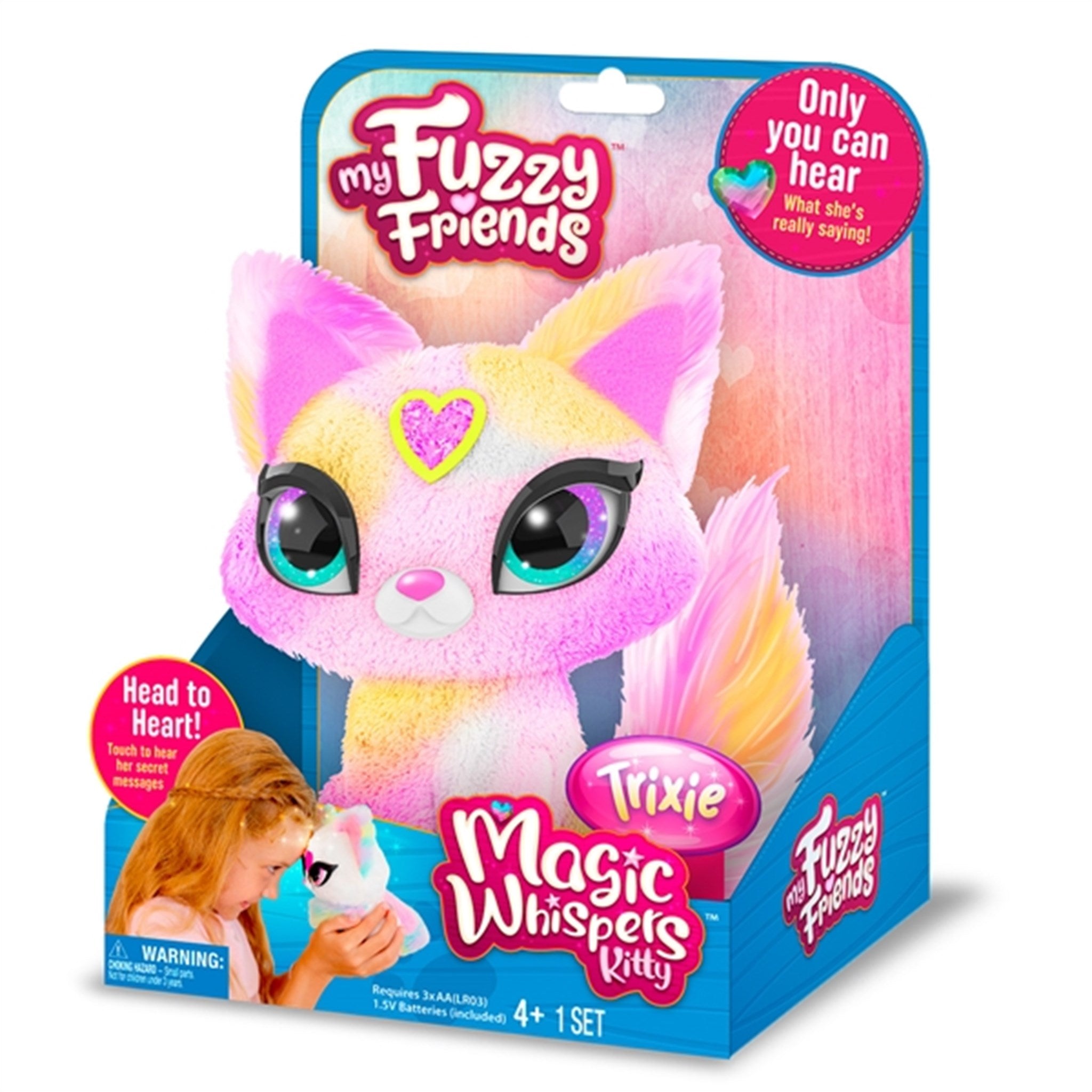 My Fuzzy Friends Whispers Kitty Trixie Pink