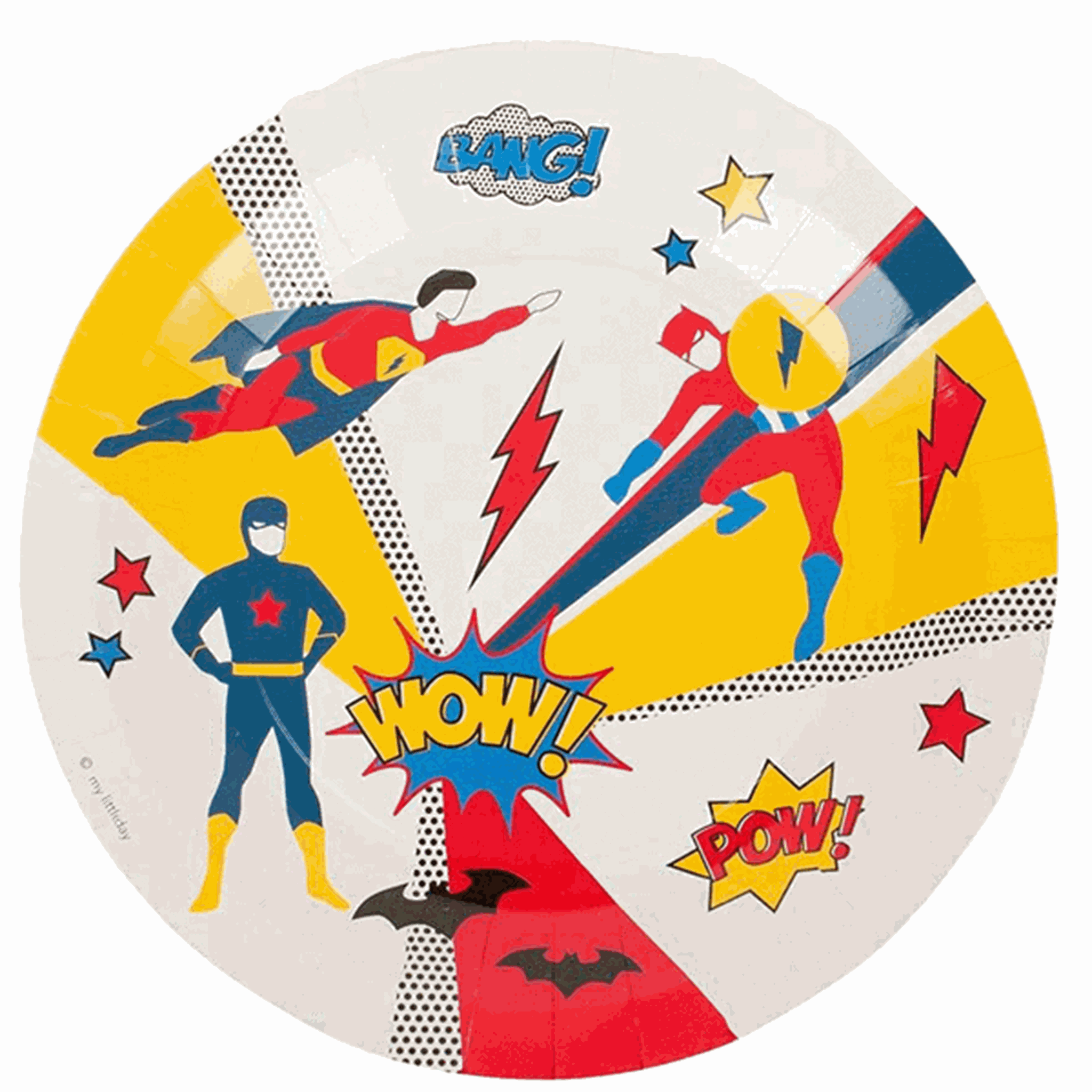 My Little Day Super Heroes Plates 8 Pcs