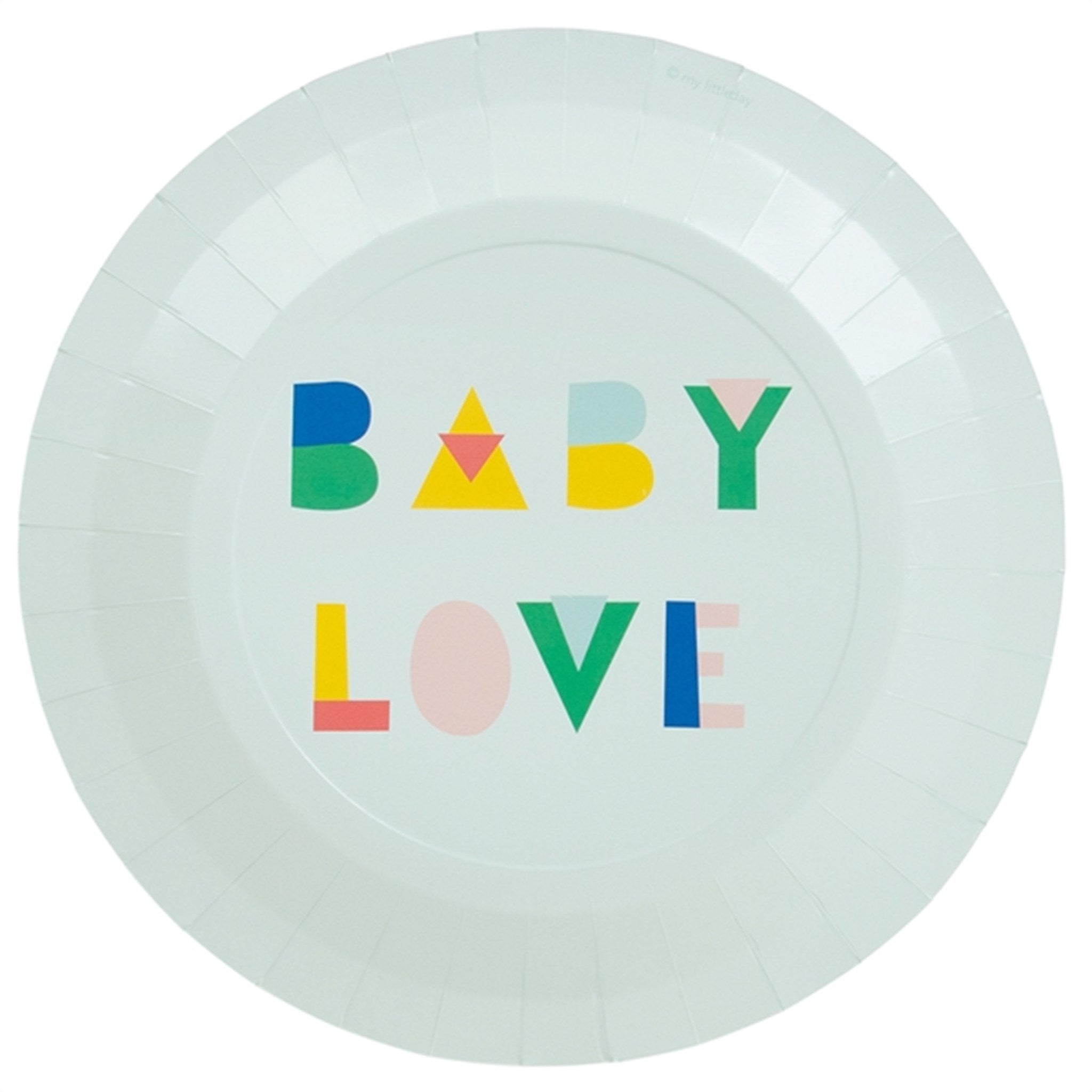 My Little Day Babyshower Mint Plates 8 pcs
