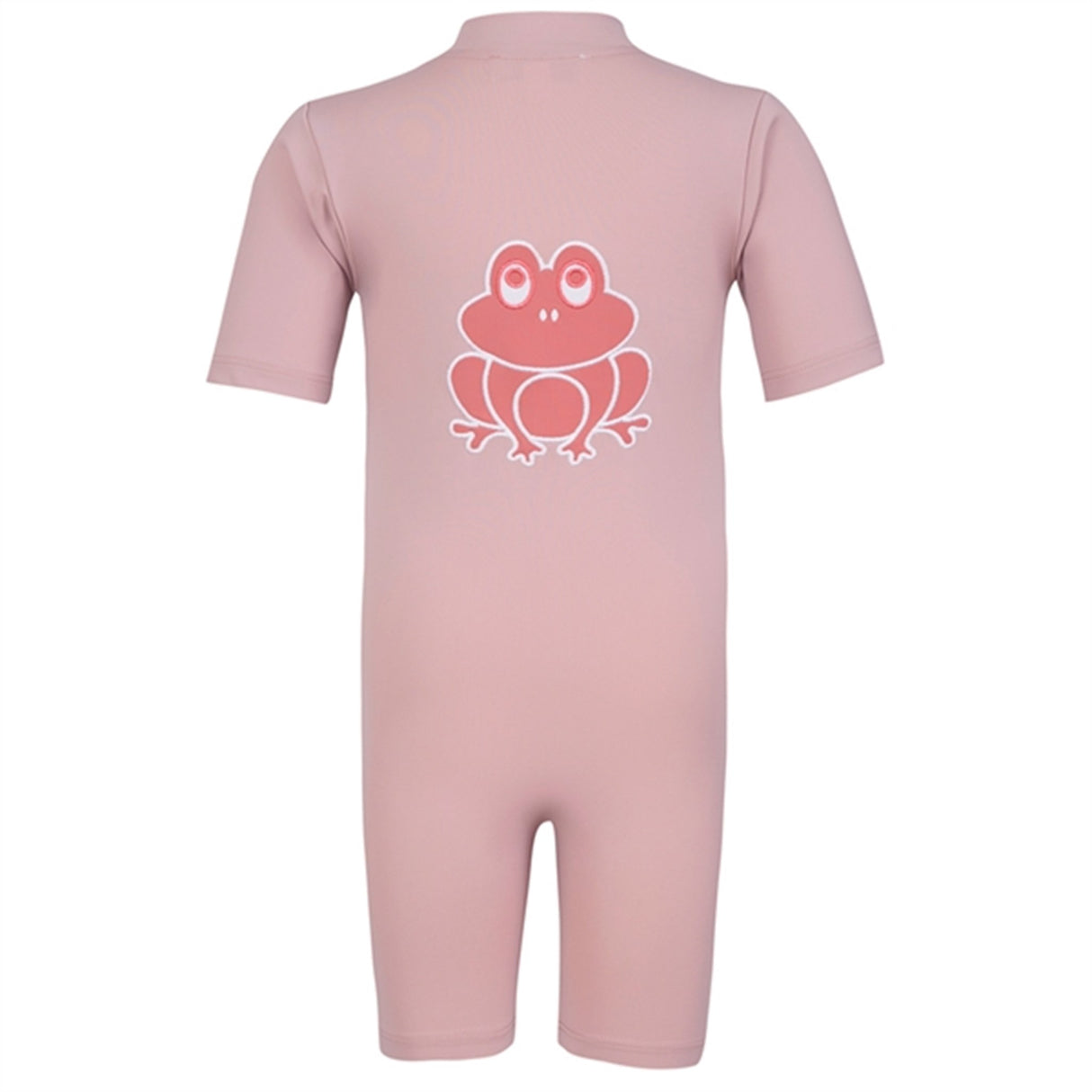 Petit Crabe Rose Nude Noe Frog Sunsuit with Zipper