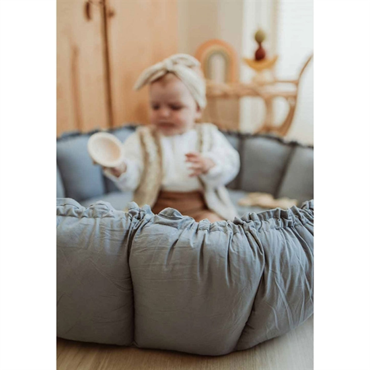 Play&Go 3-in-1 Play Mat Organic Bloom Dusty Blue