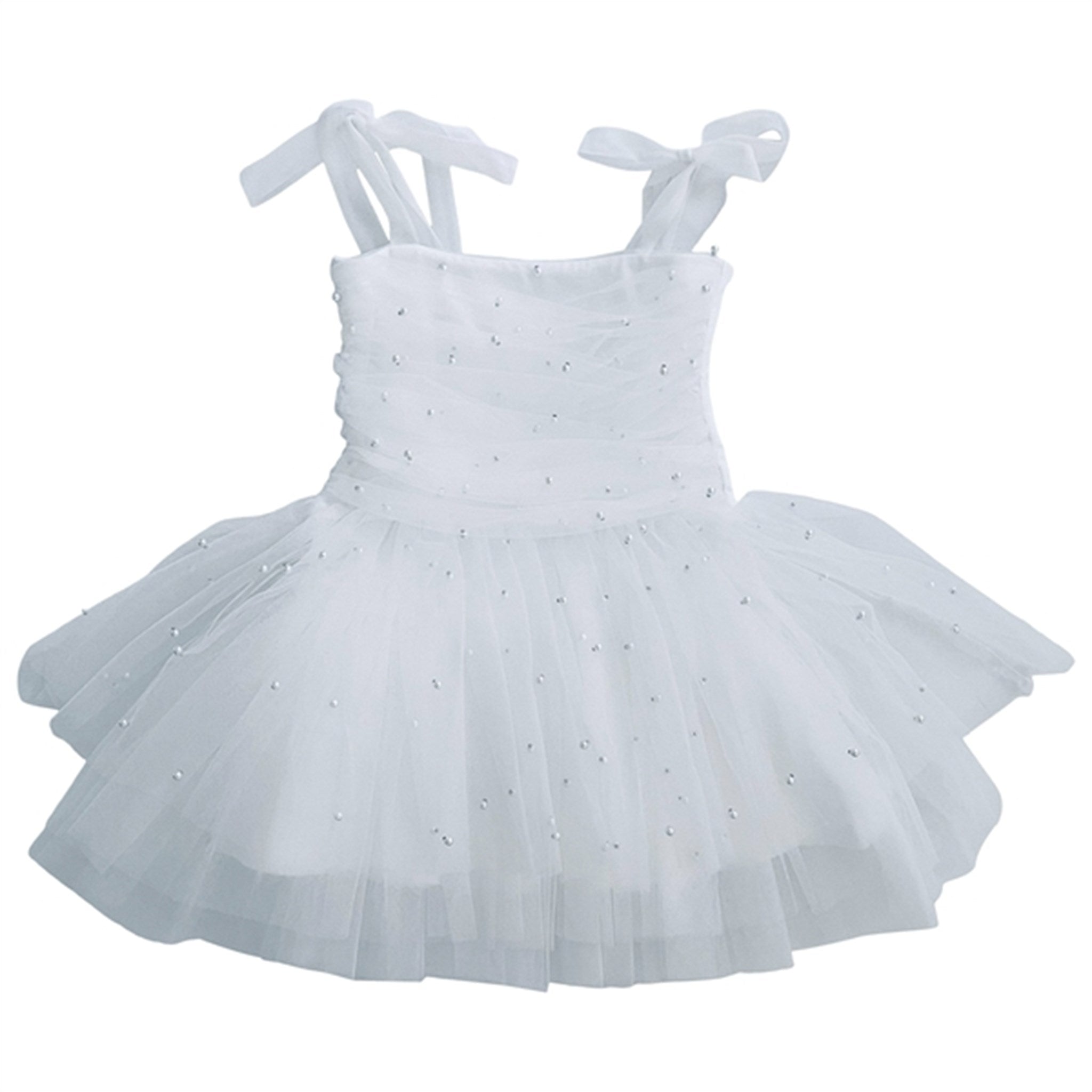 Dolly by Le Petit Tom Pearl Tulle Ballerina Dress White