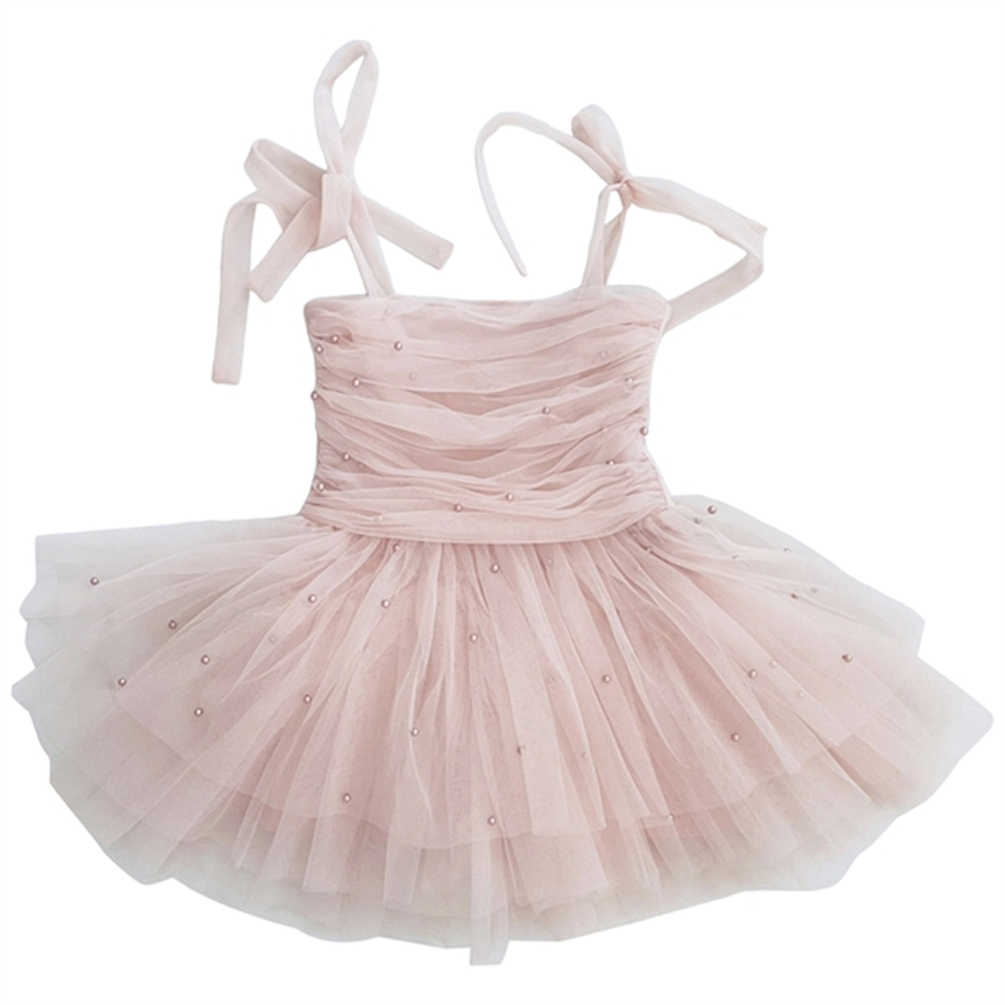 Dolly by Le Petit Tom Pearl Tulle Ballerina Dress Pink