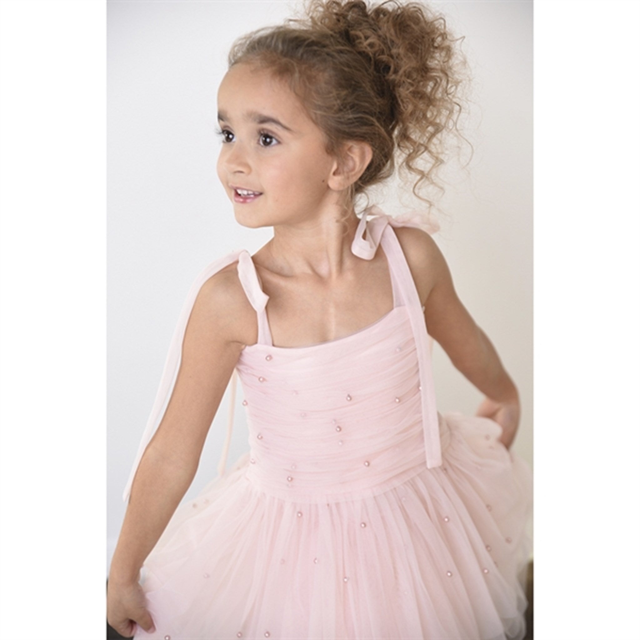 Dolly by Le Petit Tom Pearl Tulle Ballerina Dress Pink 2