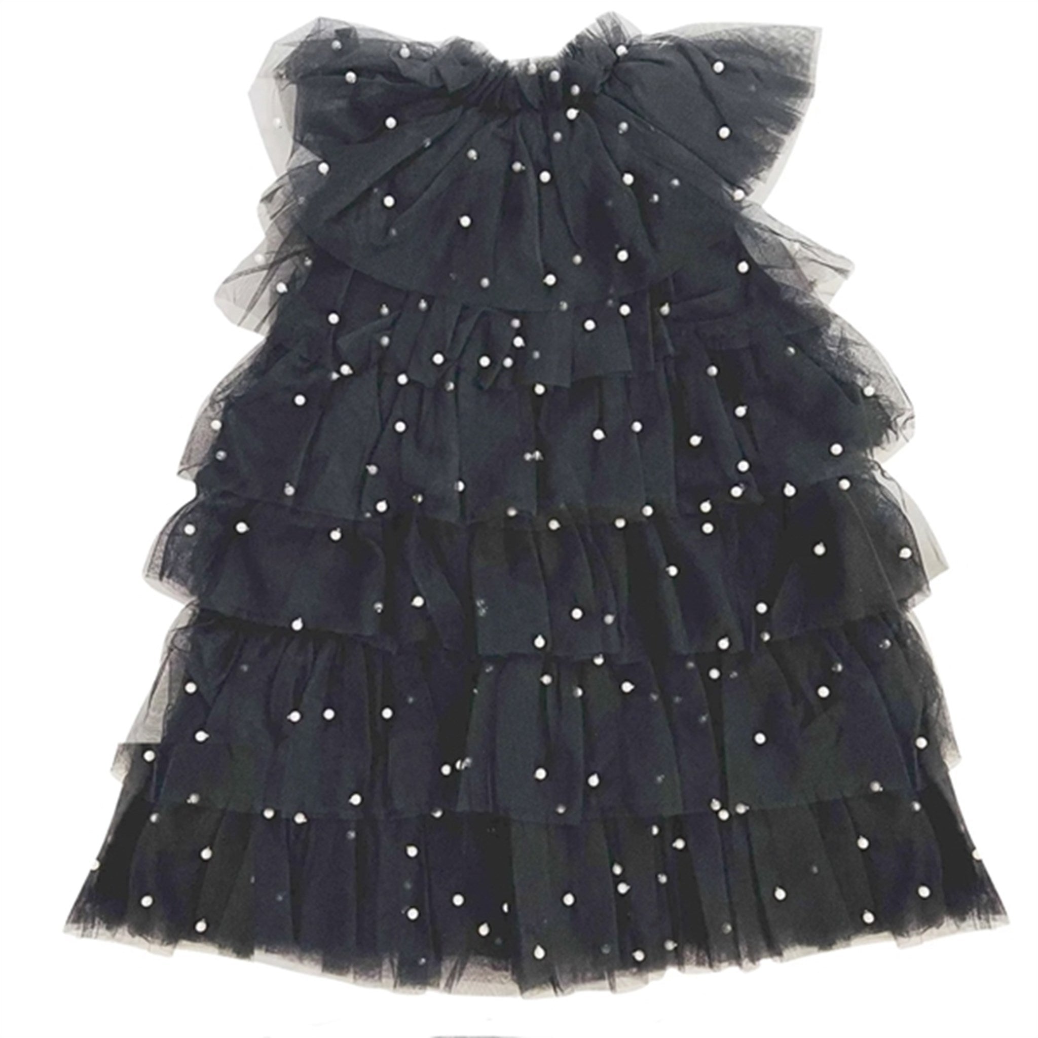 Dolly by Le Petit Tom Pearl Tutully Tiered Tulle Tuttu Dress Black