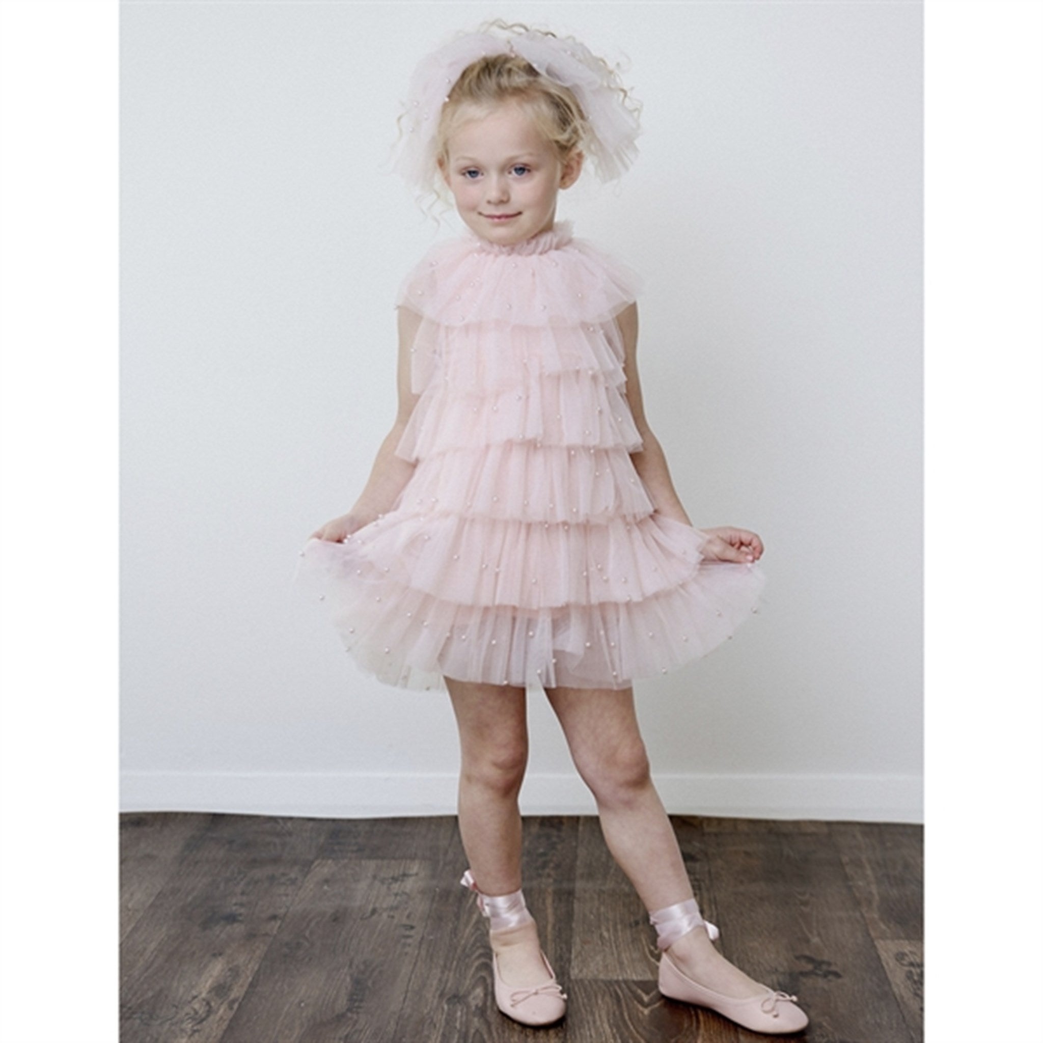 Dolly by Le Petit Tom Pearl Tutully Tiered Tulle Tuttu Dress Pink 2