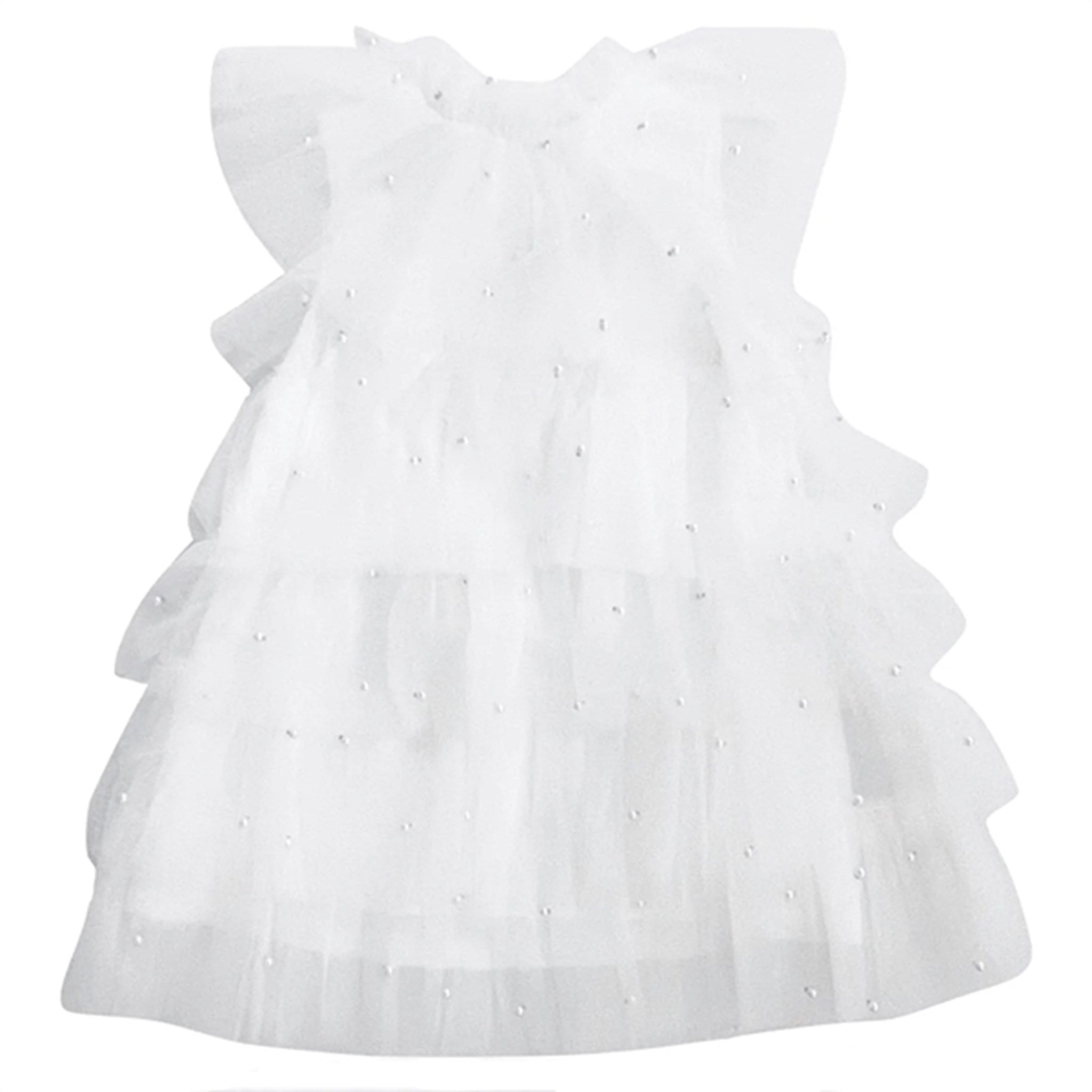 Dolly by Le Petit Tom Pearl Tutully Tiered Tulle Tuttu Dress White