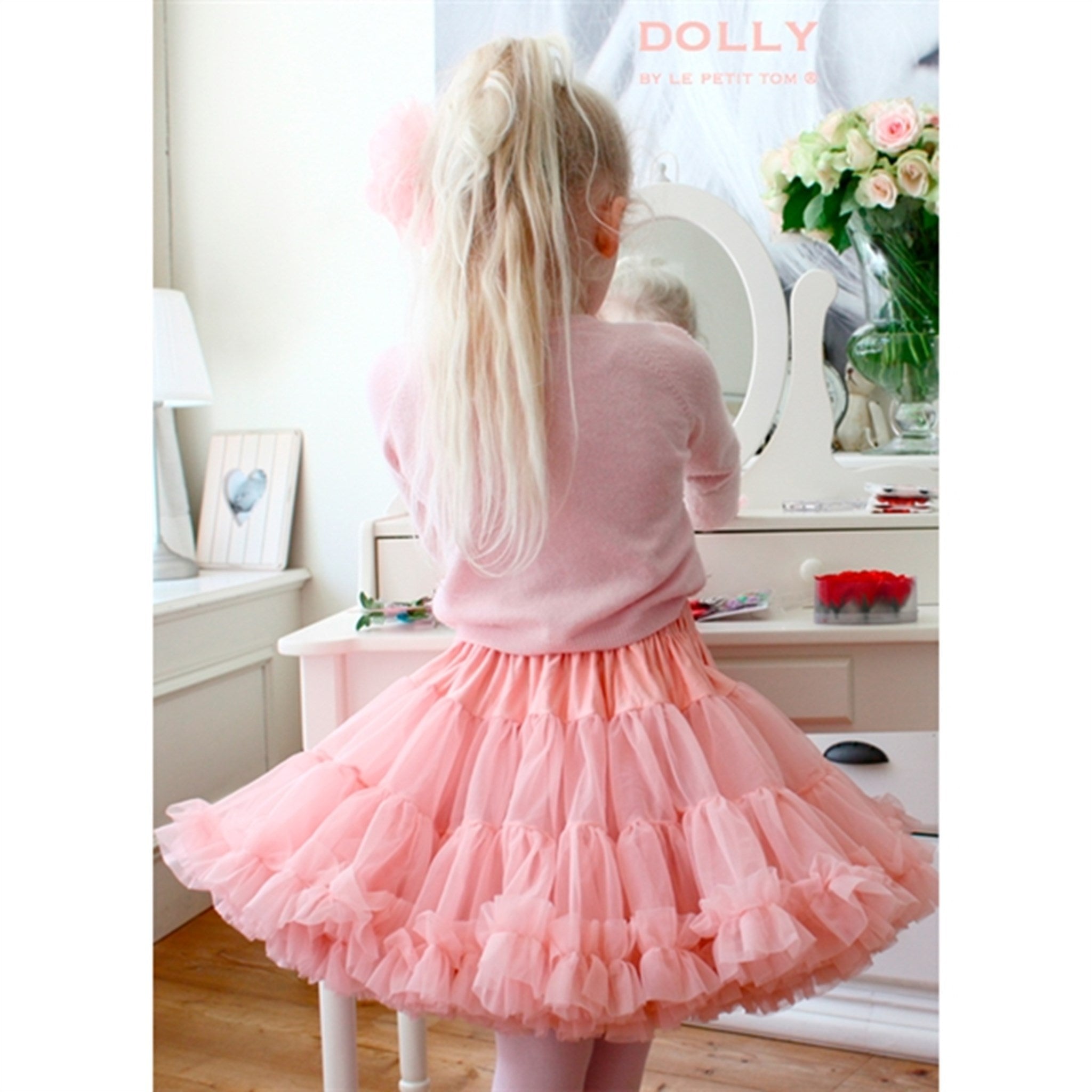 Dolly By Le Petit Tom Petttiskirt Queen Of Roses Skirt Rose Pink 2