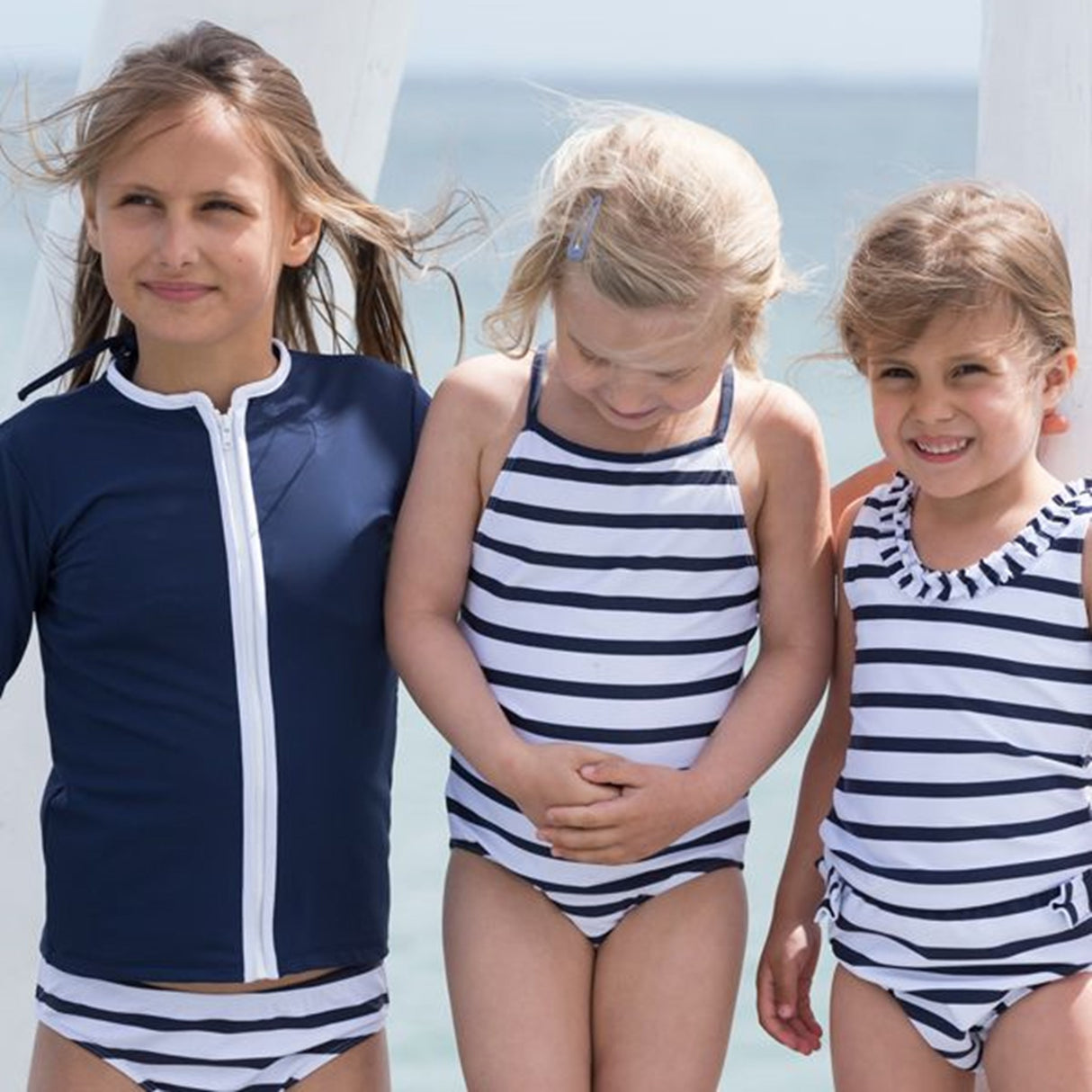 Petit Crabe Blue Etoile Star UV Shirt with Zipper