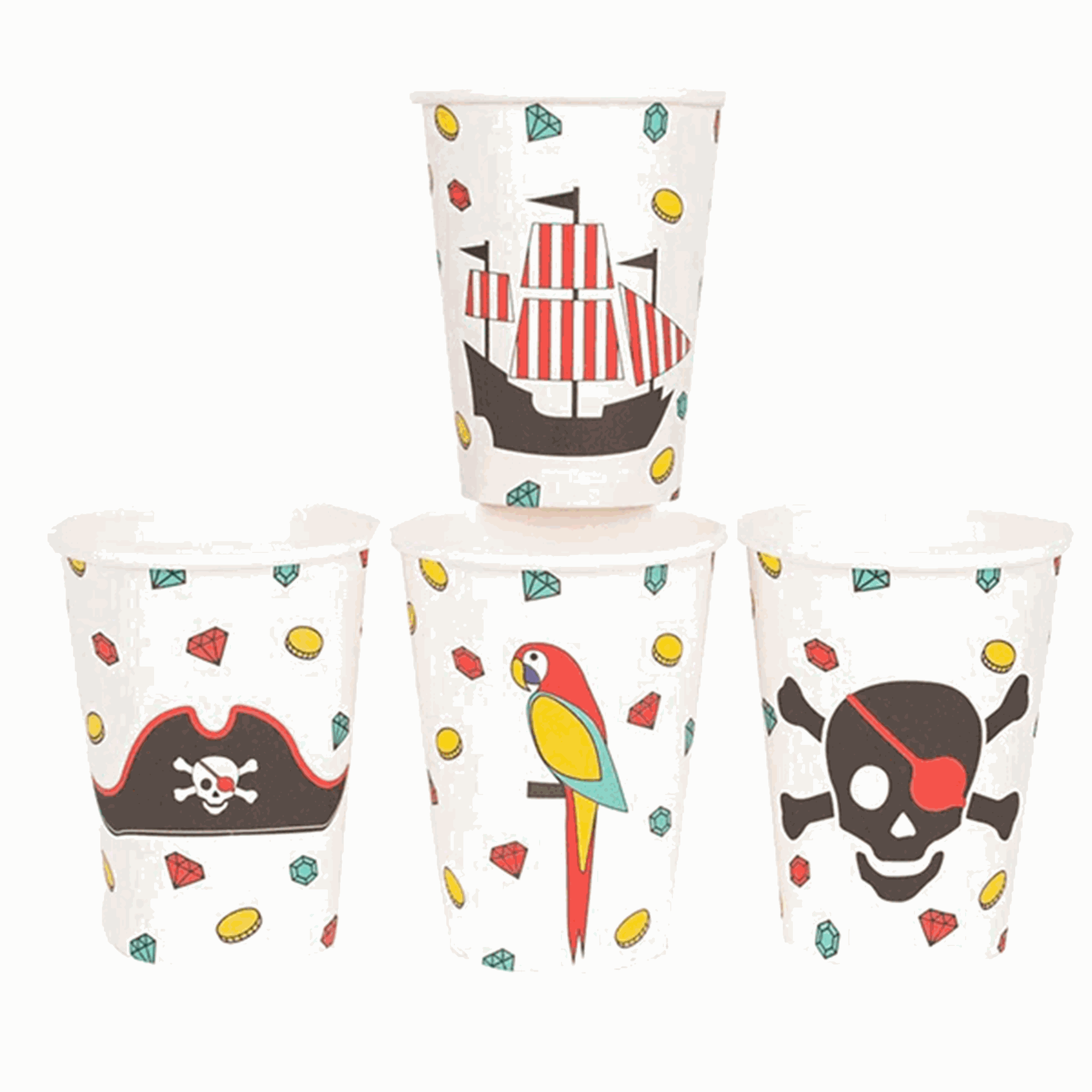My Little Day Pirate Cups 8 Pcs