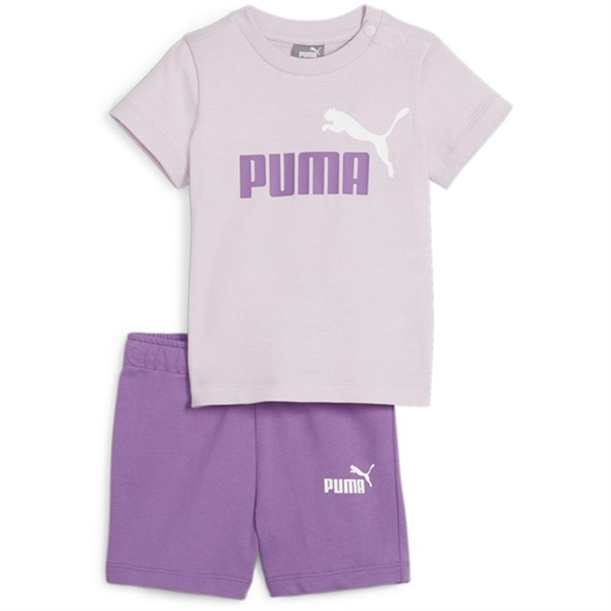 Puma Minicats T-Shirt And Shorts Set Purple