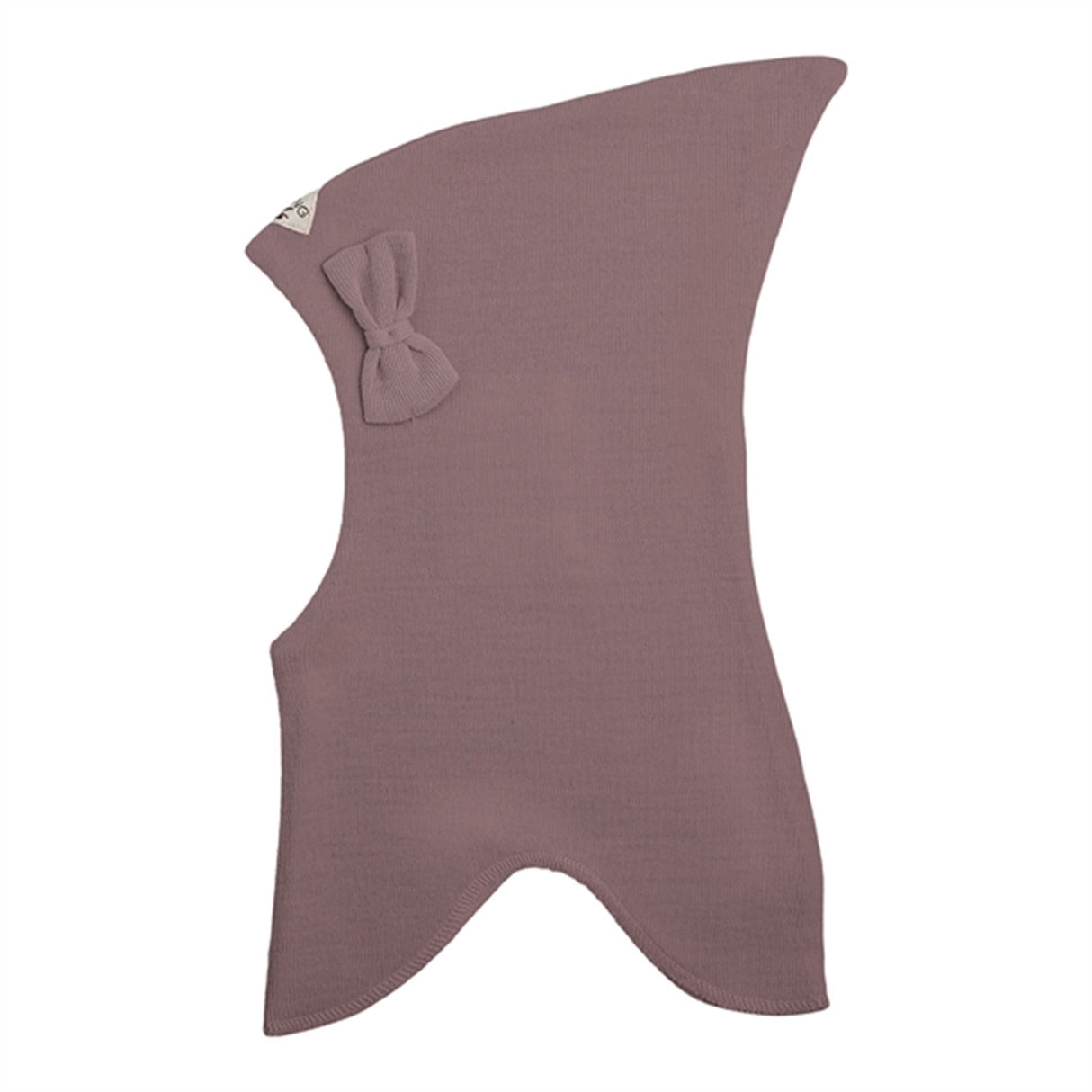 Racing Kids Top Balaclava Wool/Cotton w. Bow 3-layered Dusty Purple