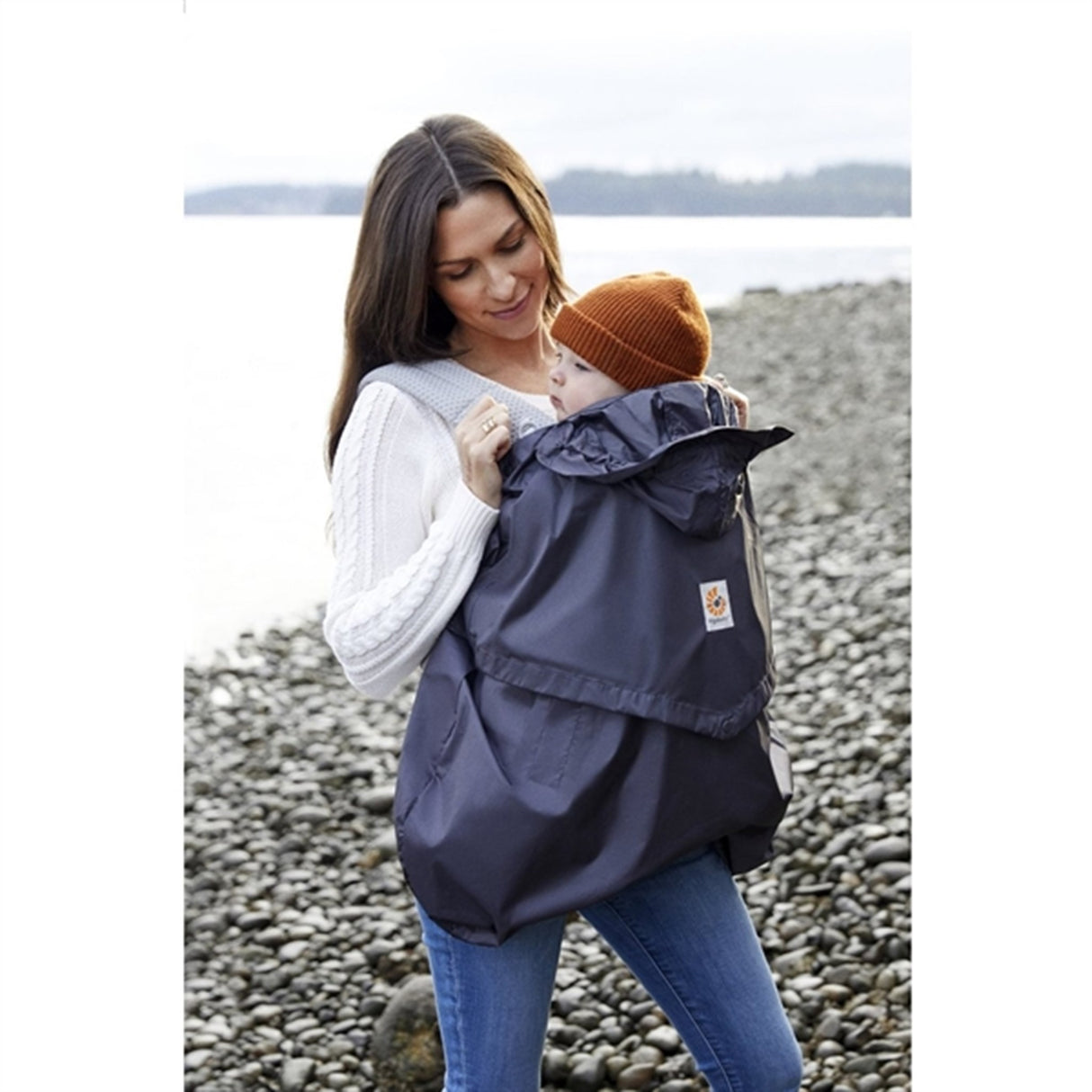 Ergobaby Rain And Wind Cover For Baby Carrier Charcoal / Black