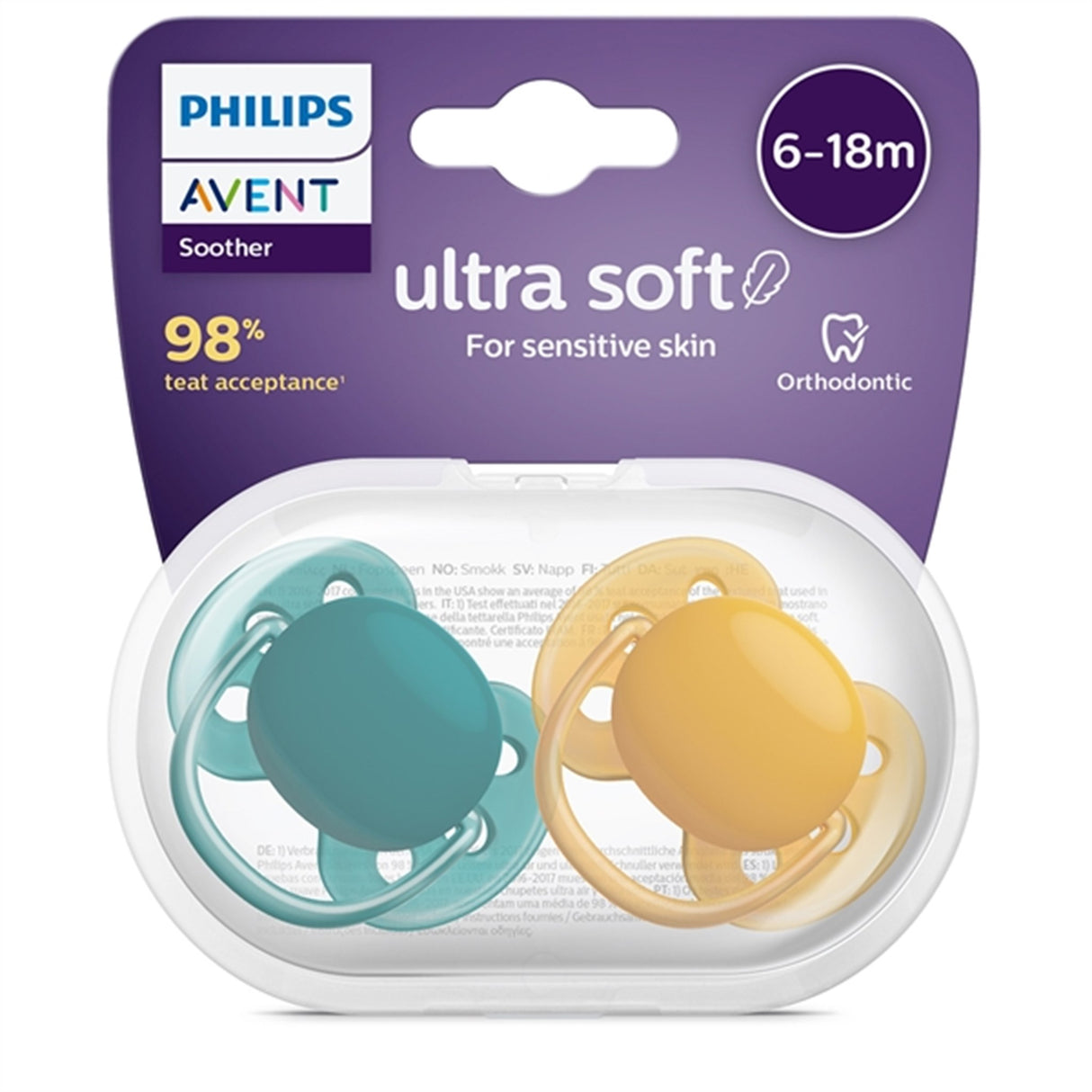 Philips Avent Ultra Soft Pacifier 6-18 month 2-pack