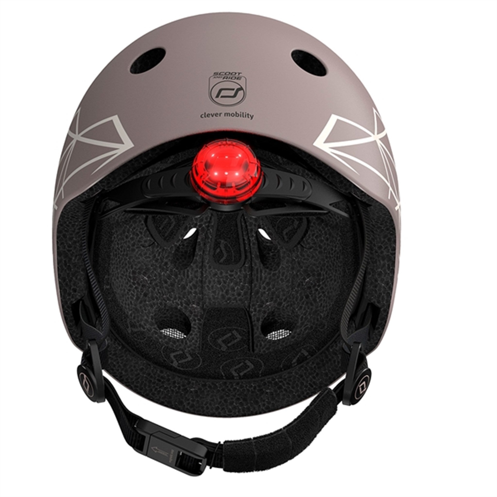 Scoot and Ride Lifestyle Safety Helmet Brown Lines 2
