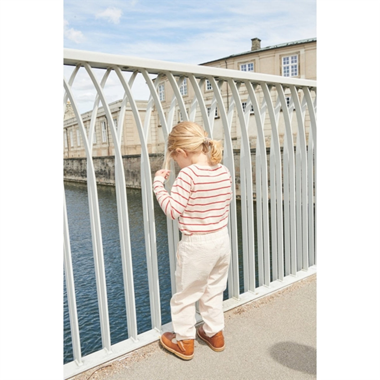 Copenhagen Colors Dusty Rose W Cream Stripe Seersucker Pants