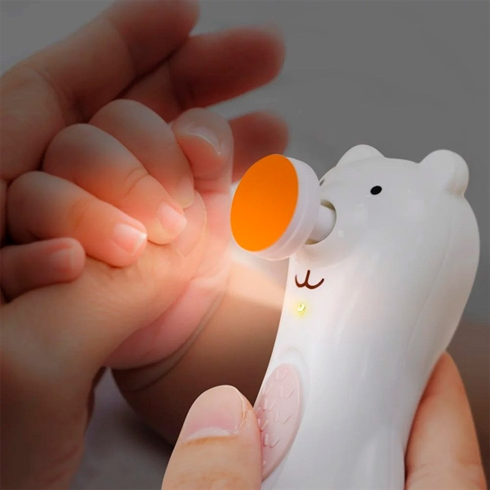 Haakaa Happii Bear Baby Rechargeable Nail File White 3