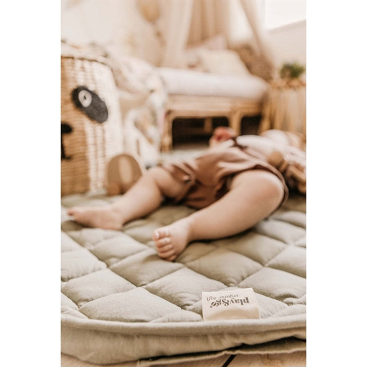 Play&Go 2-in-1 Play Mat Soft Organic Meadow Green
