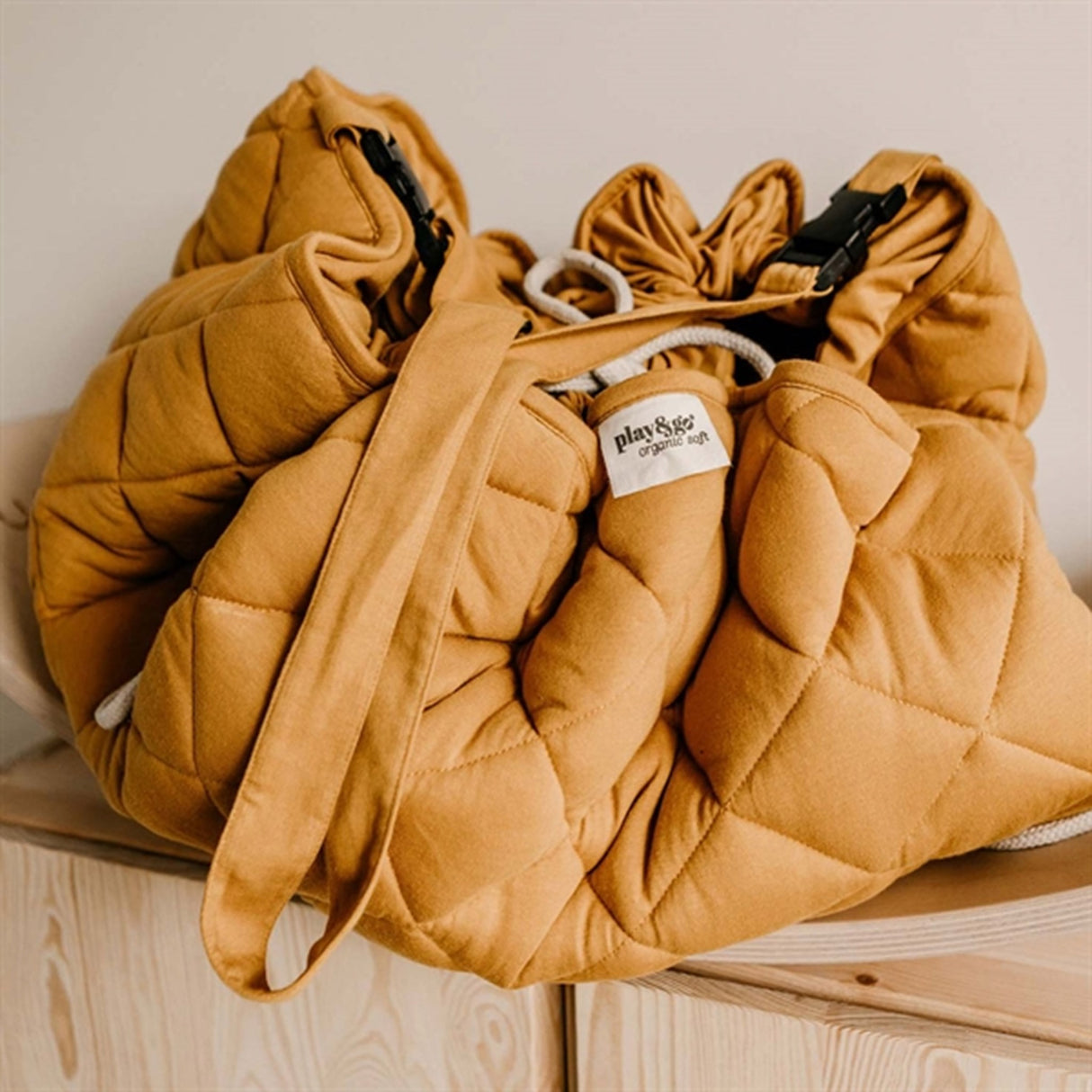 Play&Go 2-in-1 Play Mat Soft Organic Mustard Chai Tea