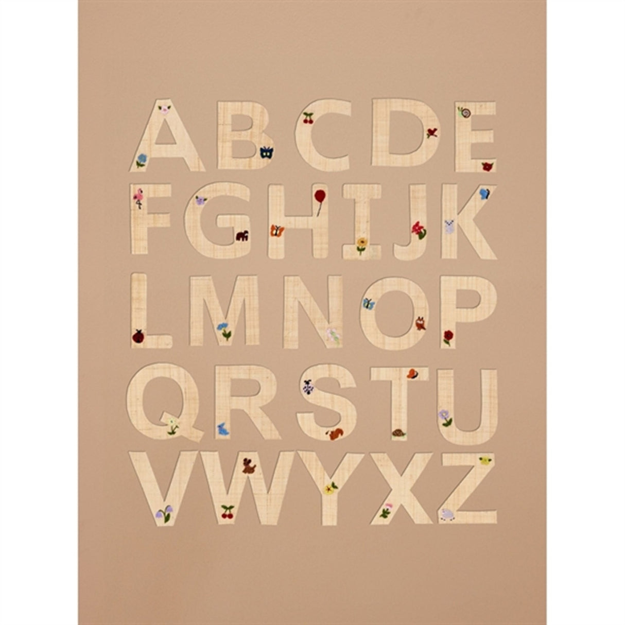 RICE Nature Raffie Sticker Letter Flowers & Animals