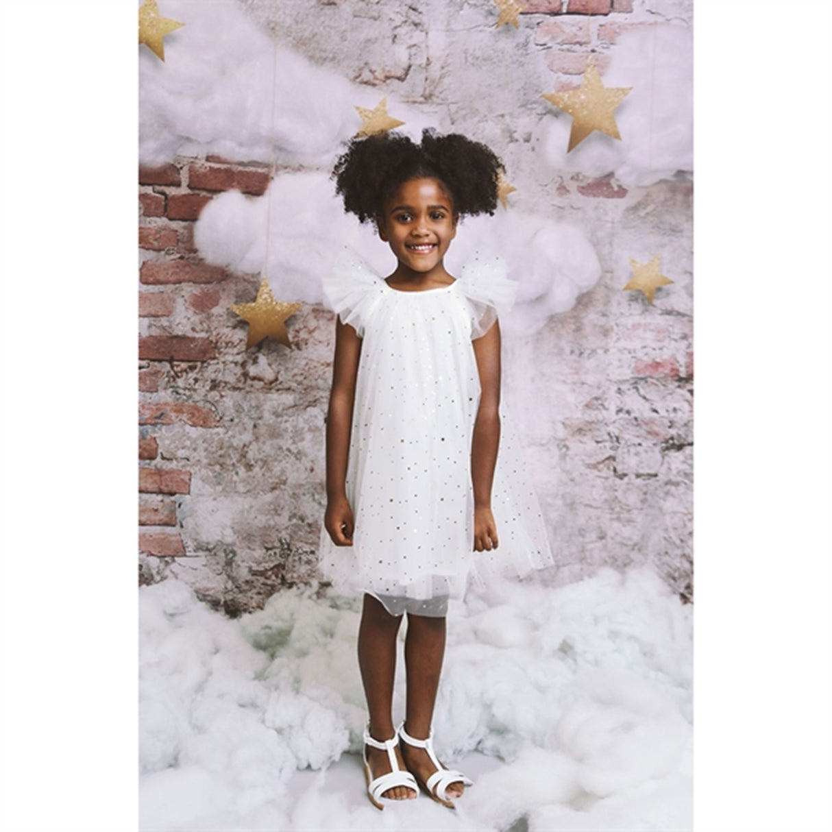 Dolly by Le Petit Tom Fairy Tulle Dress Off White