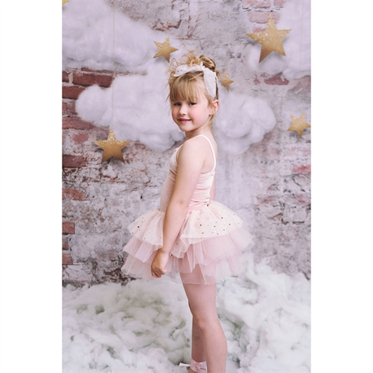 Dolly by Le Petit Tom Velvet Leotard With Tulle Tutu Dress Ballet Pink