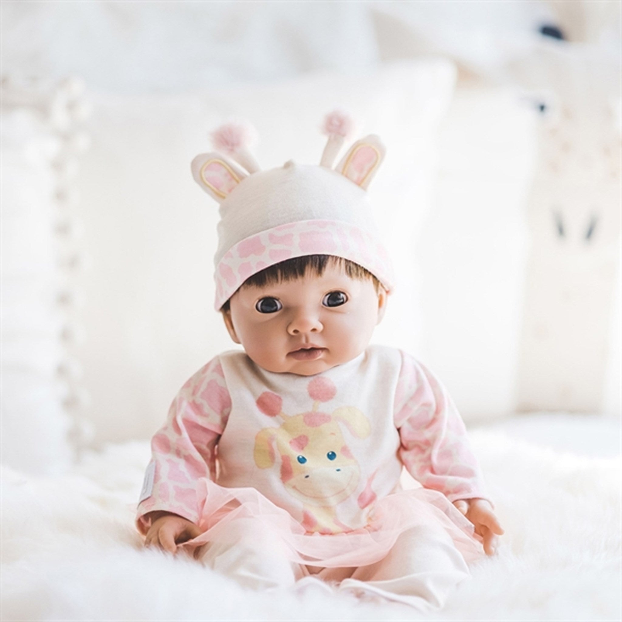 Tiny Treasure Brown Haired Doll Giraffe Outfit 3
