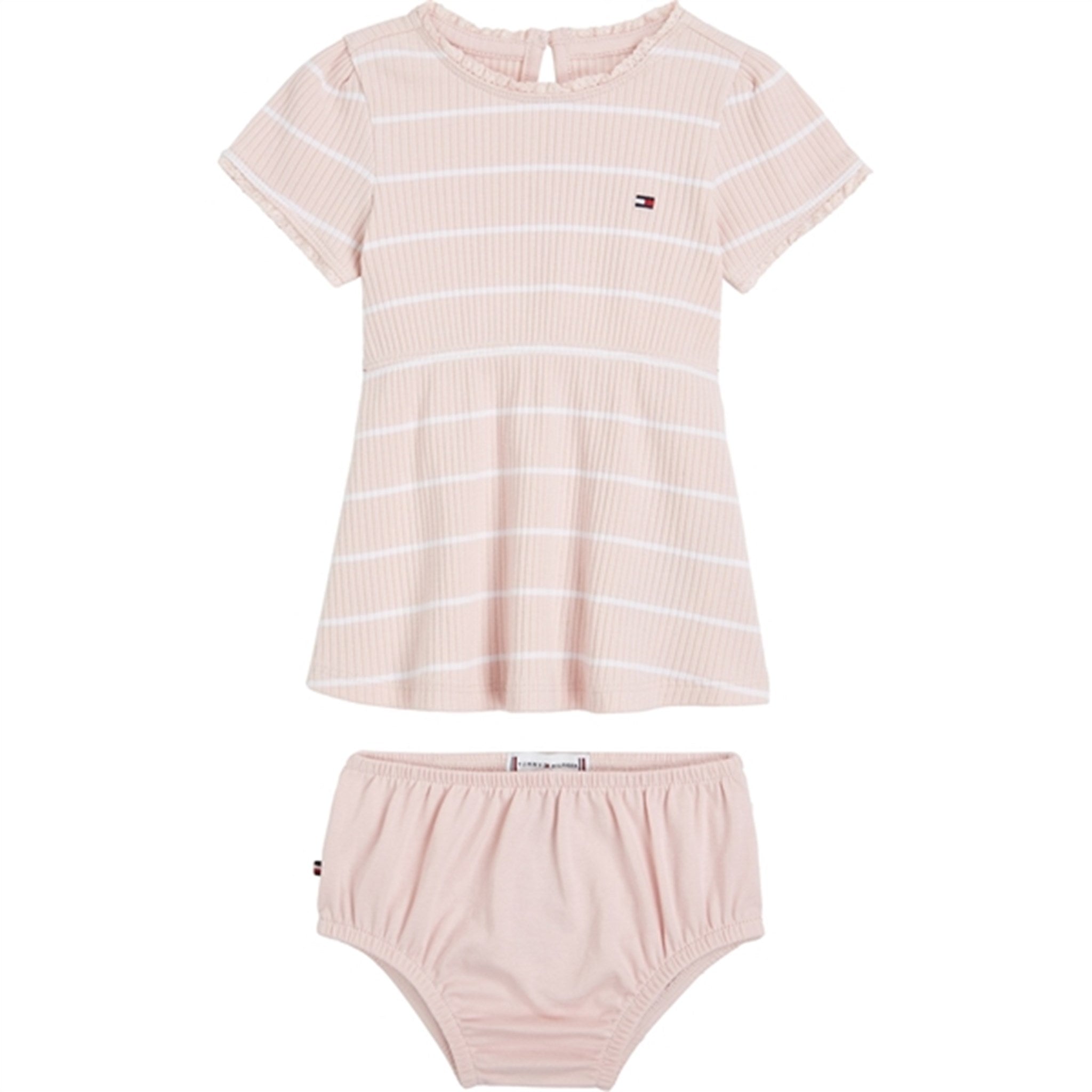 Tommy Hilfiger Baby Striped Rib Dress Whimsy Pink / White Stripe