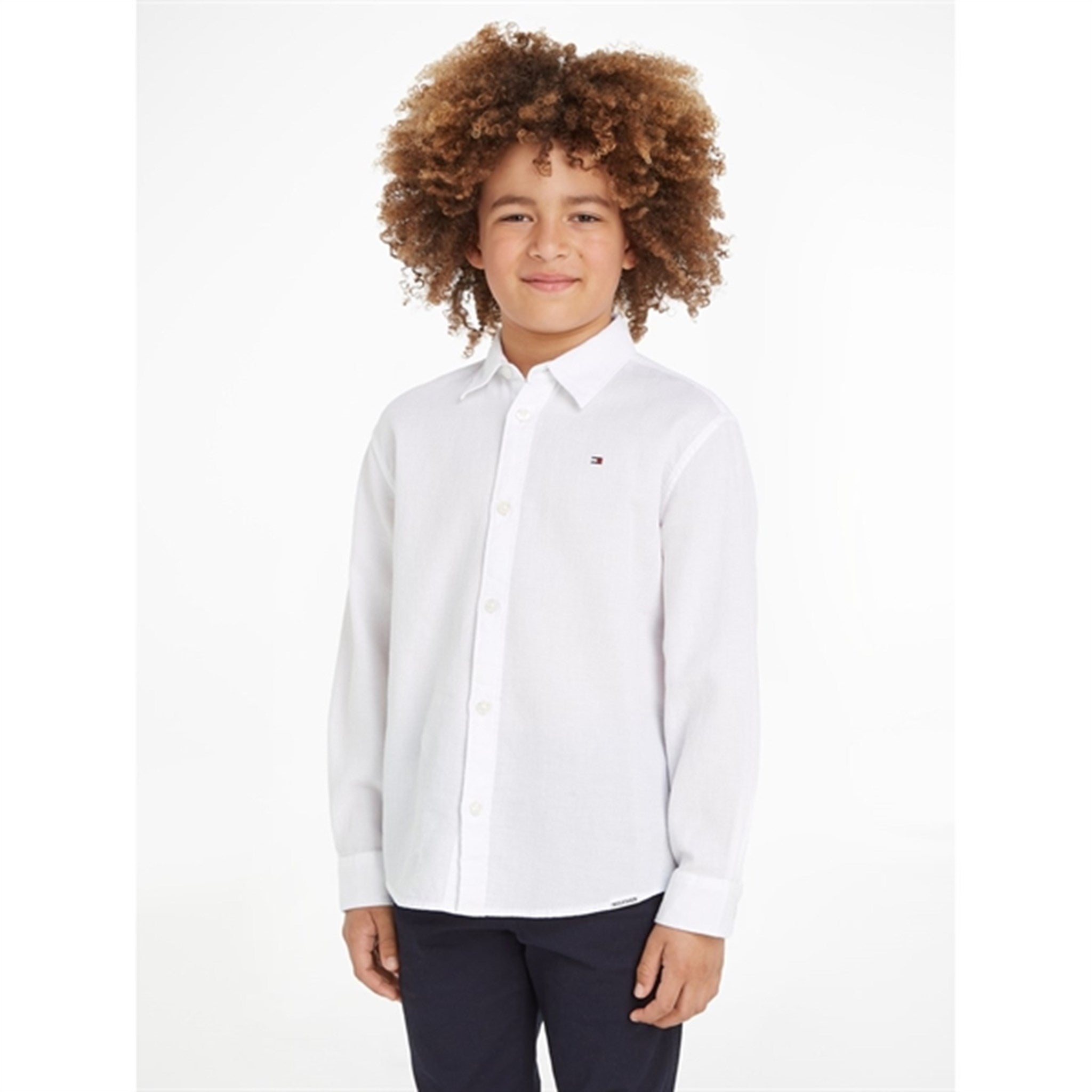 Tommy Hilfiger Solid Waffle Shirt White 5