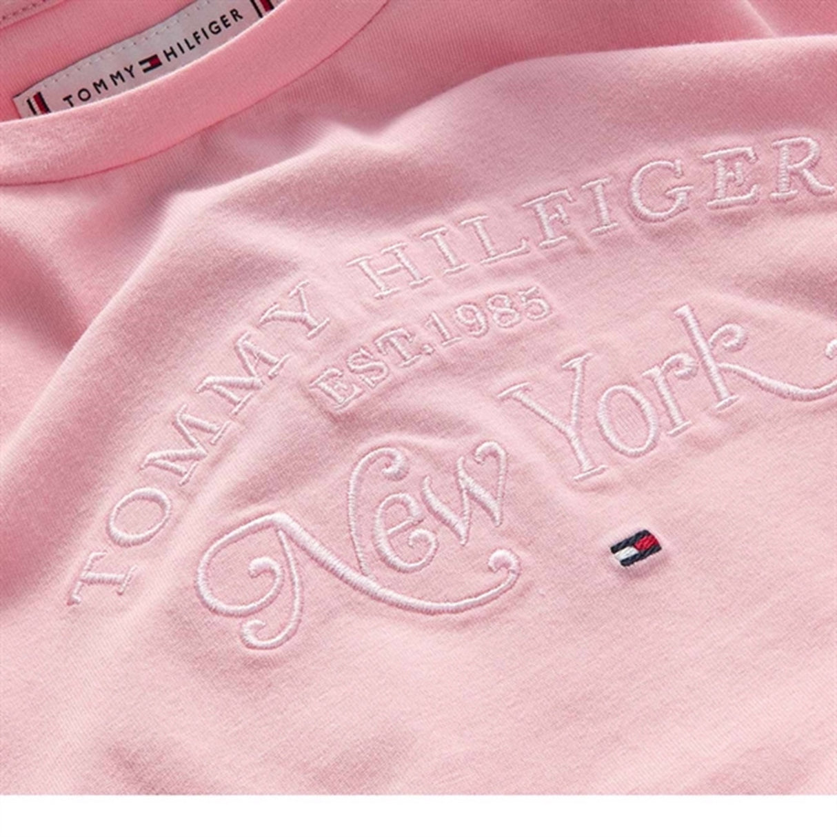 Tommy Hilfiger Icon Script Embro T-Shirt Pink Shade 3
