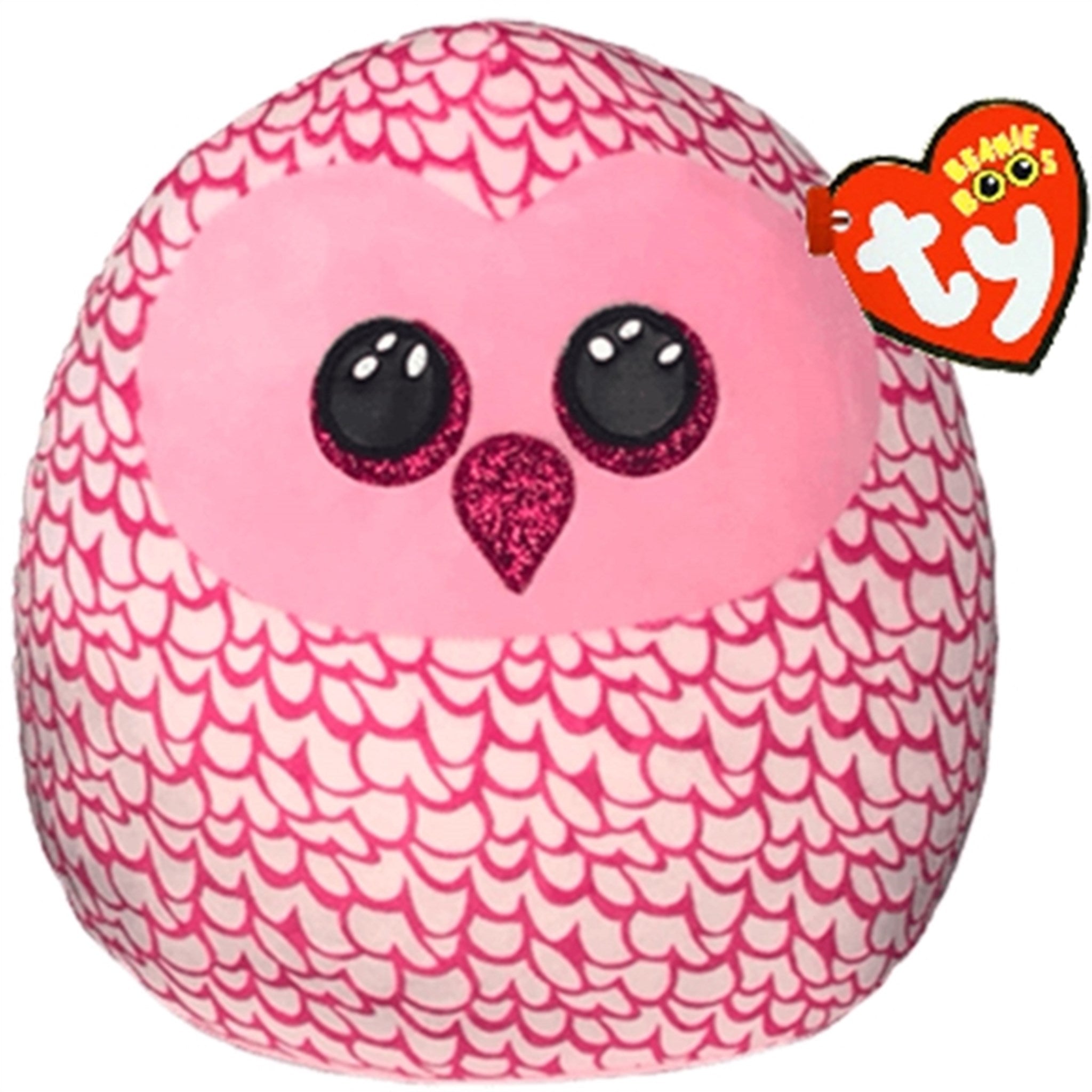 TY Squishy Beanies Pinky - Pink Owl Squish 35cm