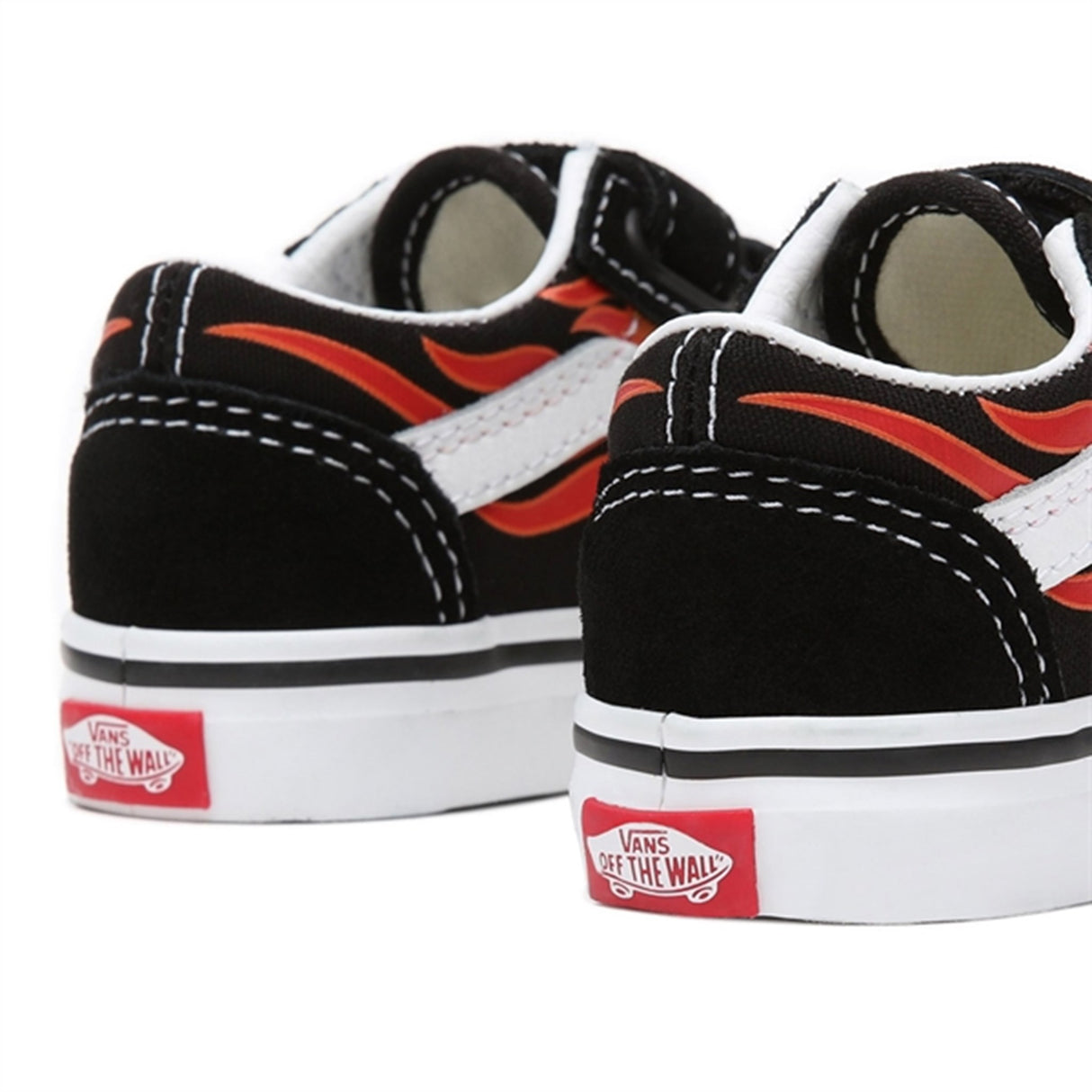VANS Old Skool V Flame Black Sko