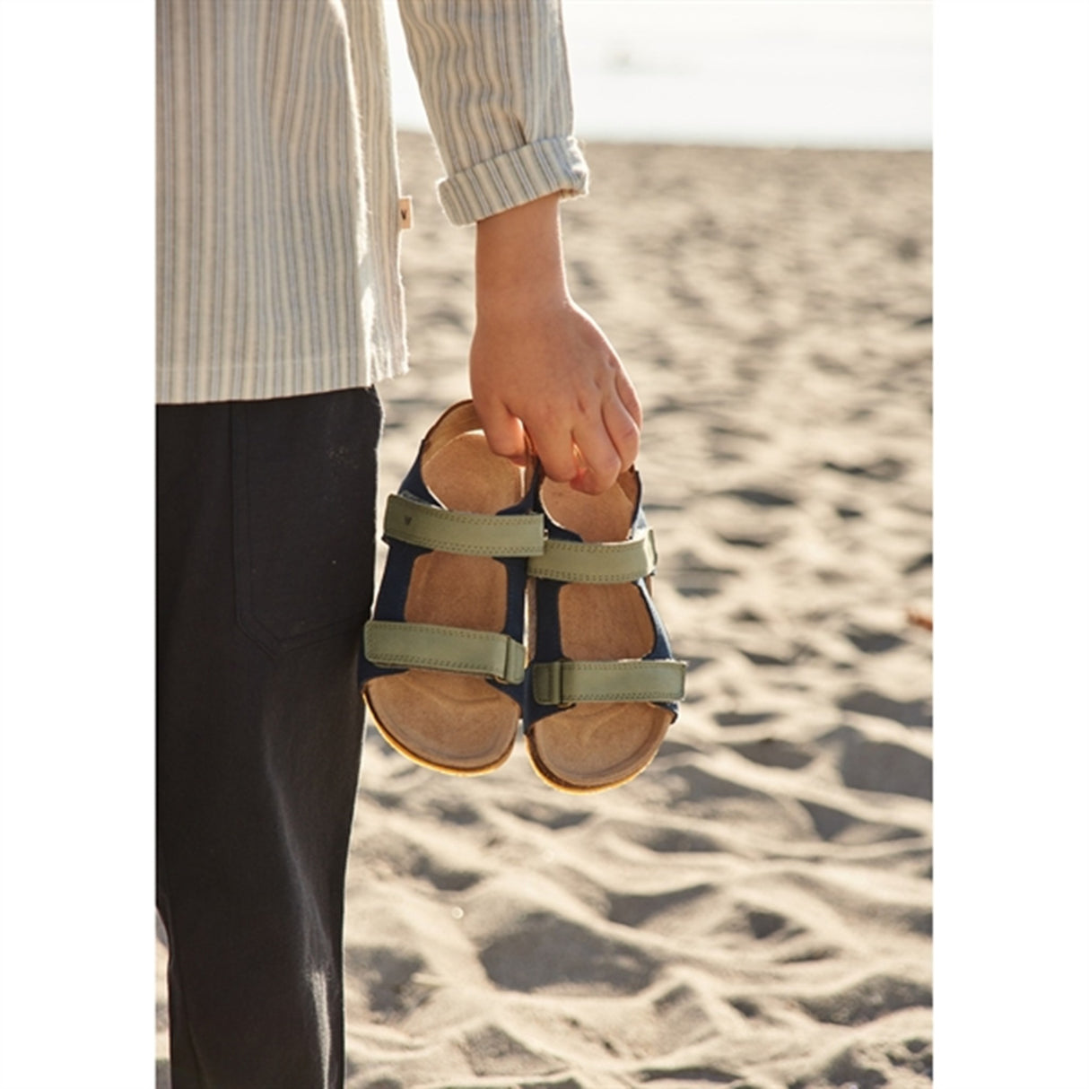 Wheat Sandal Cork Open Toe Corey Blue