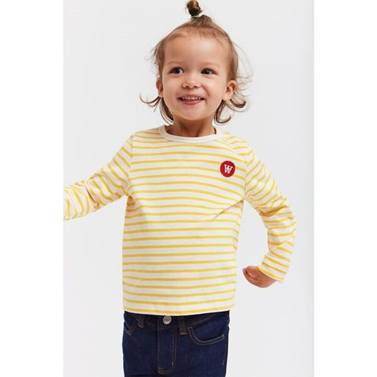 Wood Wood Double A Kim Blouse Off White/Yellow Stripes