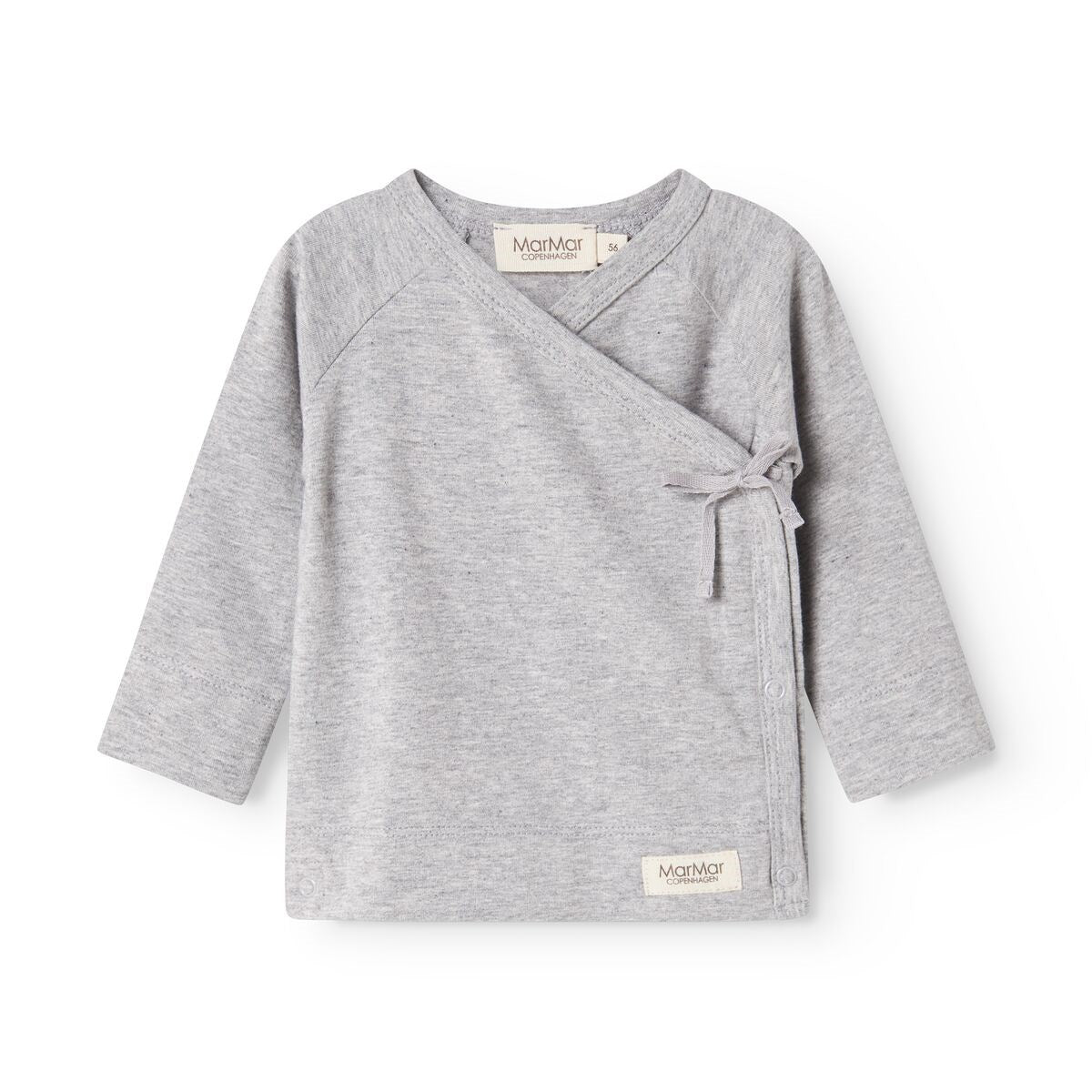 MarMar Modal New Born Light Grey Melange Tut Wrap LS Blouse
