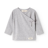 MarMar Modal New Born Light Grey Melange Tut Wrap LS Blouse