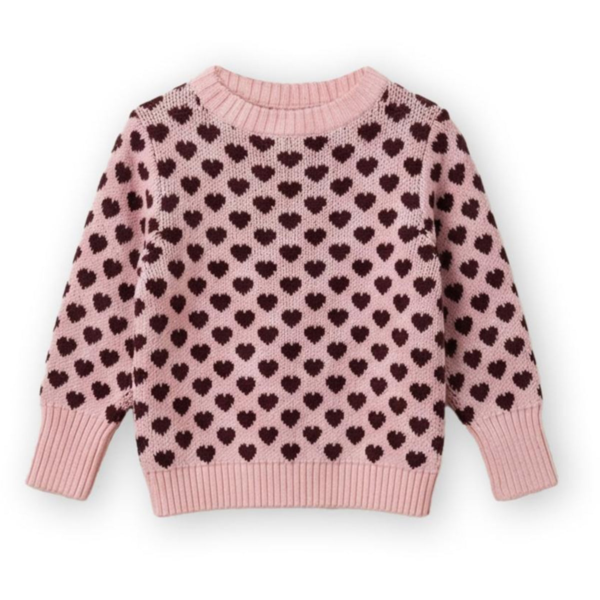 Fliink Smoke Rose / Burgendy Janie Cashmere Heart Pullover