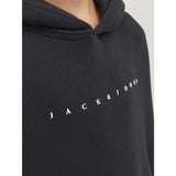Jack & Jones Black Loose Jjestar Jj Sweat Hood Noos Jnr
