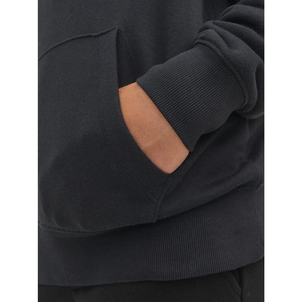 Jack & Jones Black Loose Jjestar Jj Sweat Hood Noos Jnr