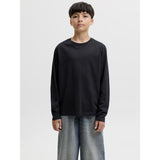 Jack & Jones Black Jjeorganic Rlx Tee Ls O-Neck Noos Jnr