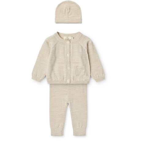 COPENHAGEN COLORS Pale Cream Melange Classic Merino Baby Set