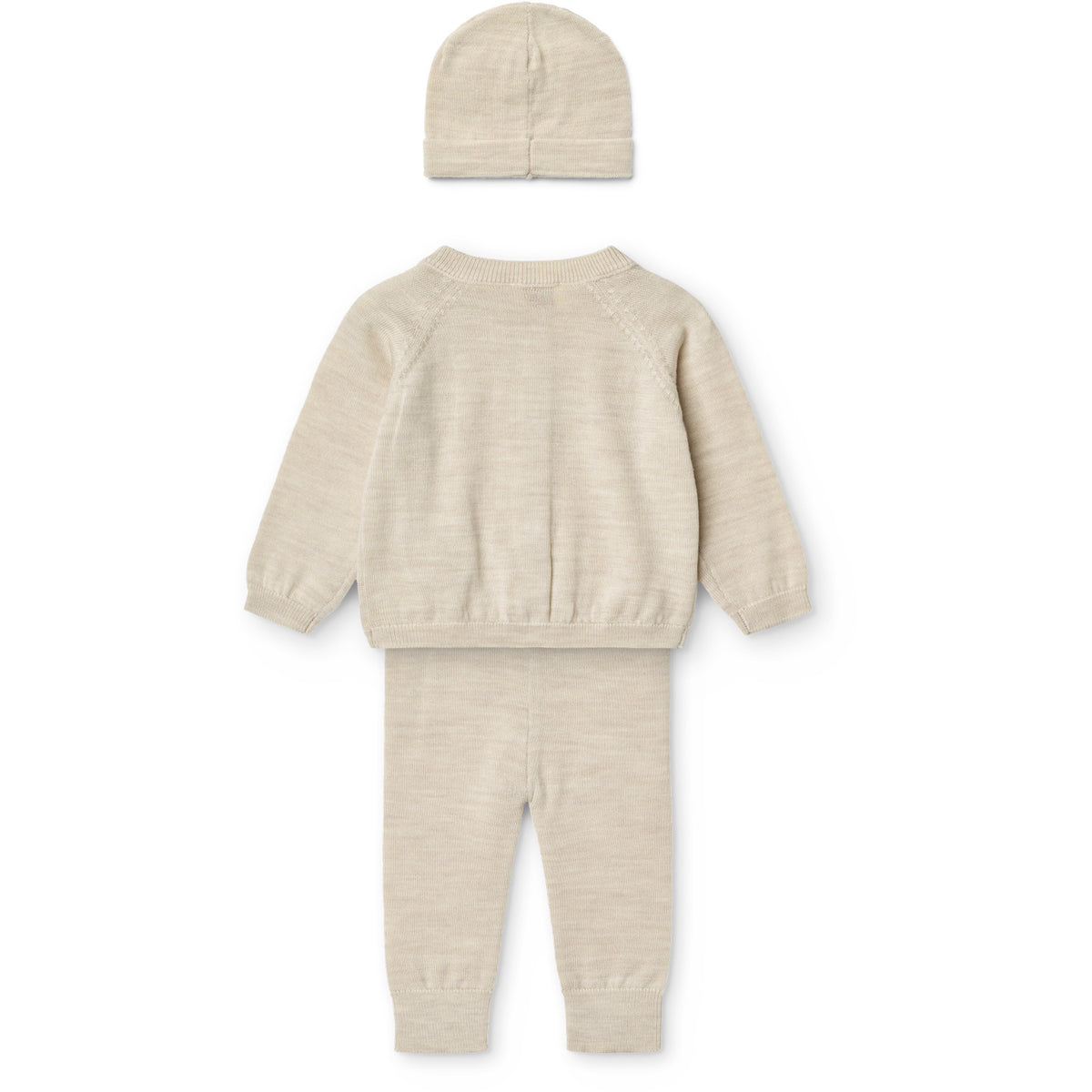 COPENHAGEN COLORS Pale Cream Melange Classic Merino Baby Set