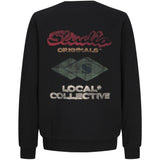 Jack & Jones Black Jwhretiro Back Sweat Crew Neck Jnr