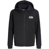 Jack & Jones Black Jjaero Sweat Zip Hood Jnr
