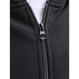 Jack & Jones Black Jjaero Sweat Zip Hood Jnr
