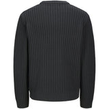 Jack & Jones Asphalt Jjjaxon Knit Crew Neck Jnr