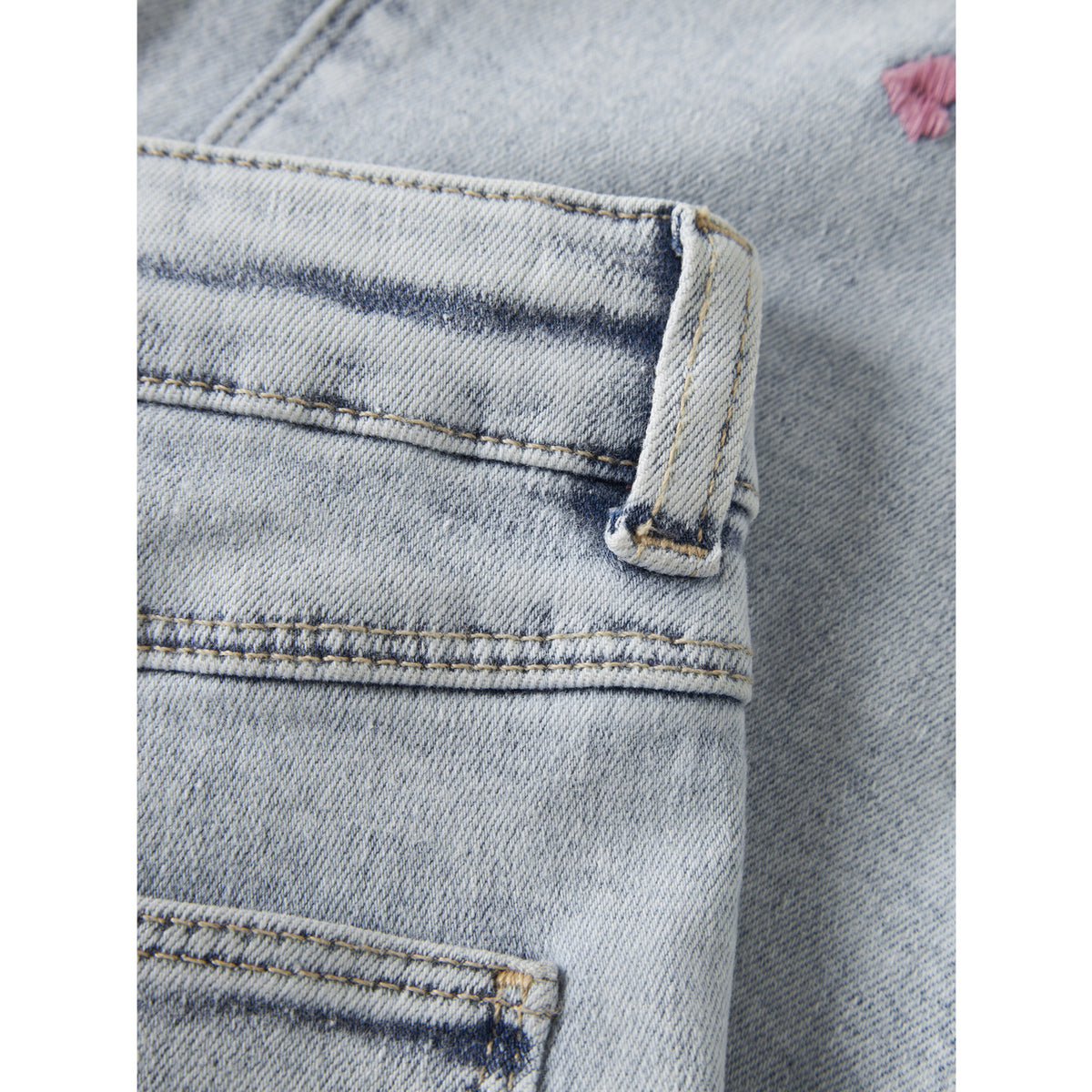Name It Light Blue Bleached Denim Nmfrose Wide Emb Jeans 2633-Fr Noos