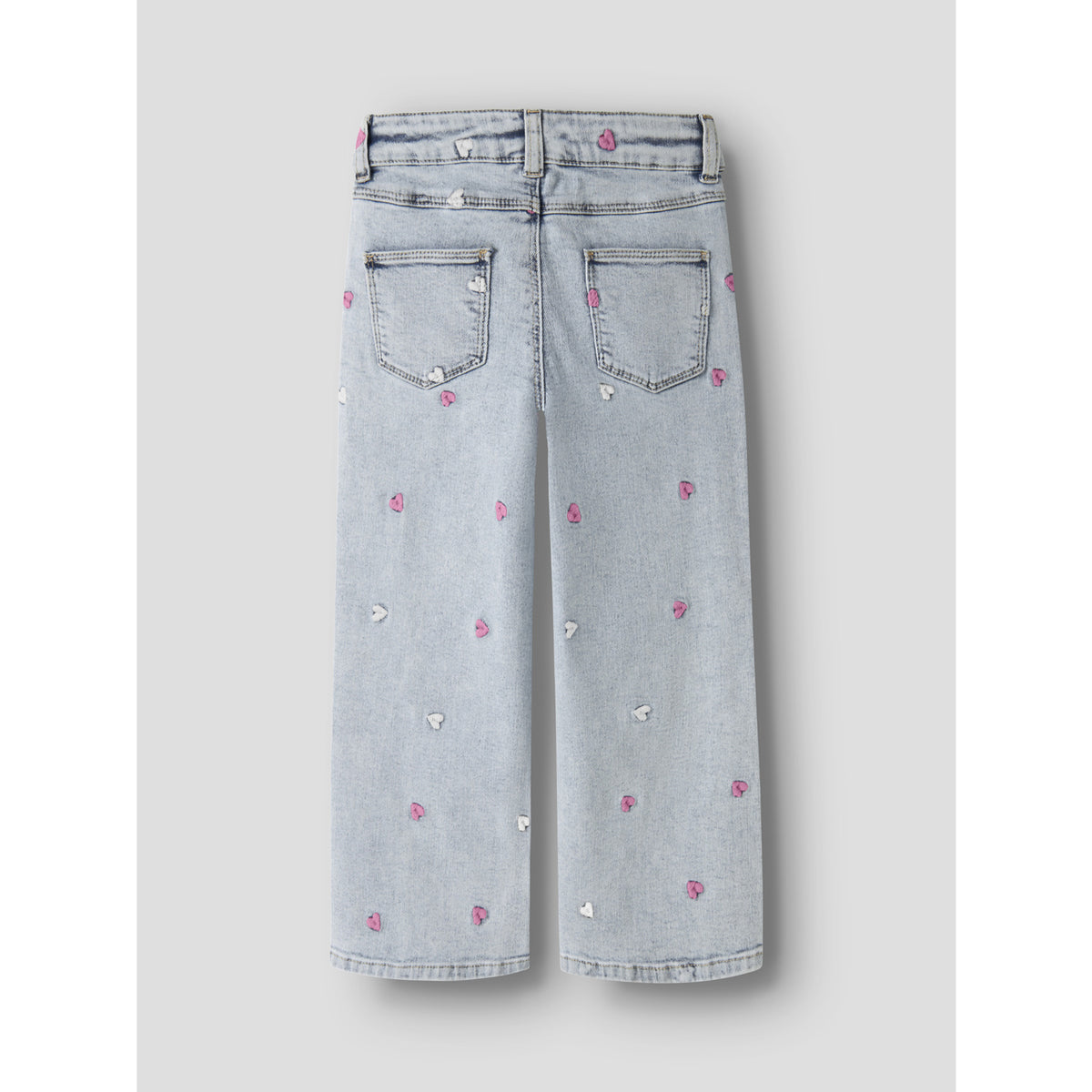 Name It Light Blue Bleached Denim Nmfrose Wide Emb Jeans 2633-Fr Noos