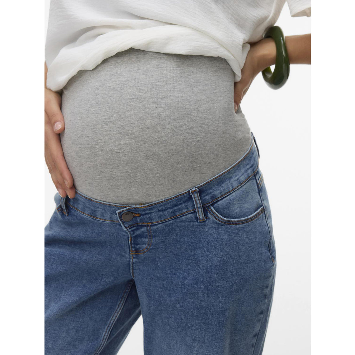 Mama;licious Medium Blue Denim Mlalberte Al Mb Jeans Noos "32